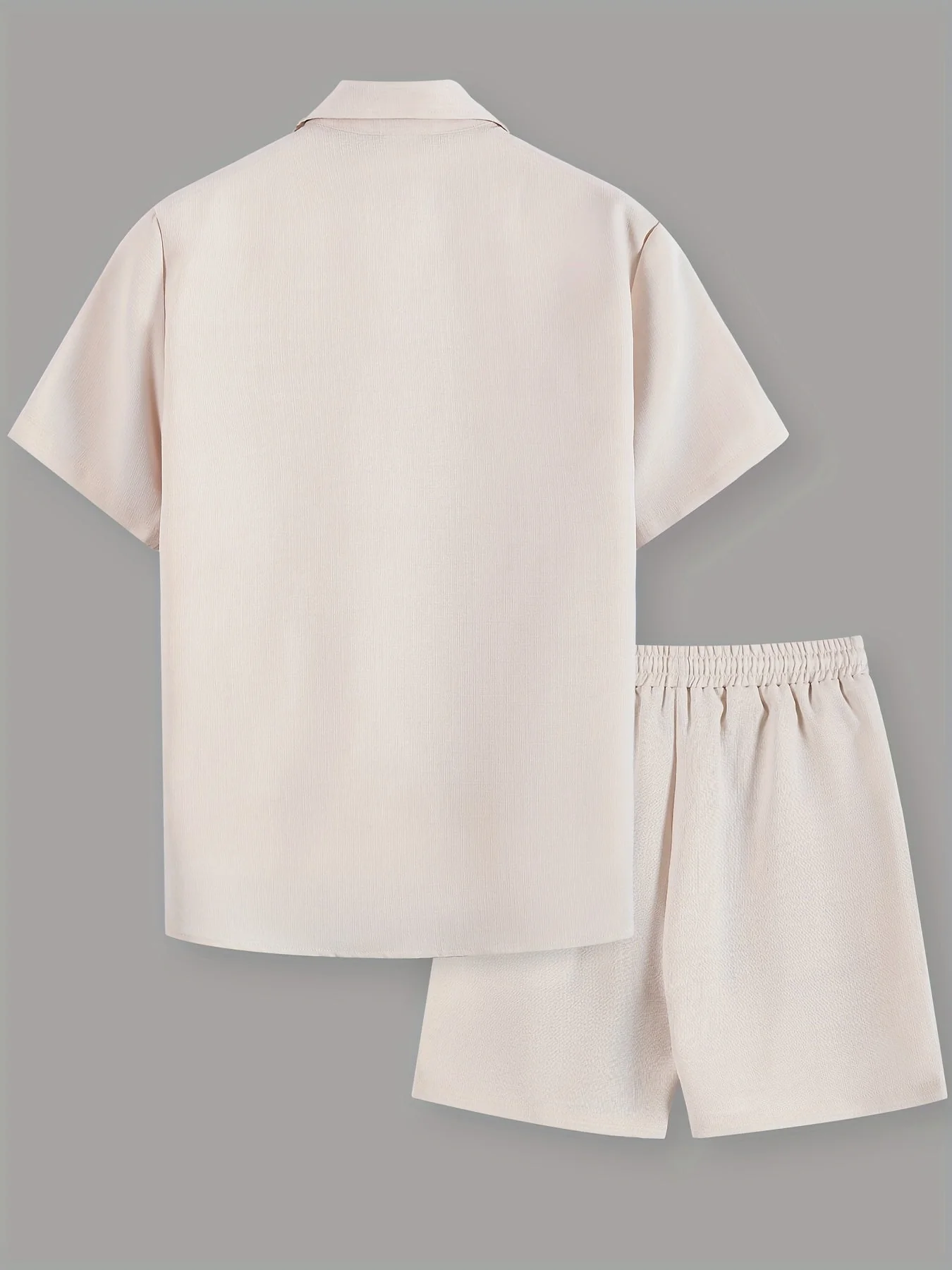 Herren Sommer Freizeit Kurzarm Set – Lässiges Hemd mit Shorts und T-Shirt, Ideal für Urlaub & Alltag - Image 5