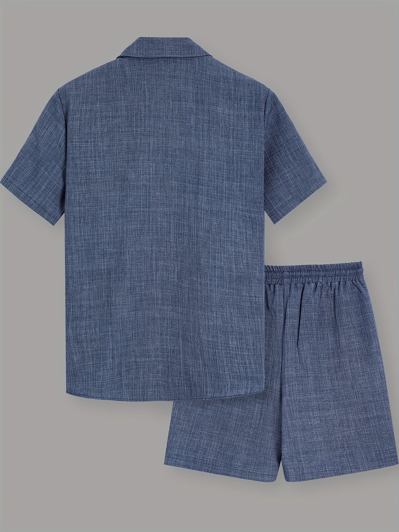 Herren Sommer Freizeit Kurzarm Set – Lässiges Hemd mit Shorts und T-Shirt, Ideal für Urlaub & Alltag - Image 6