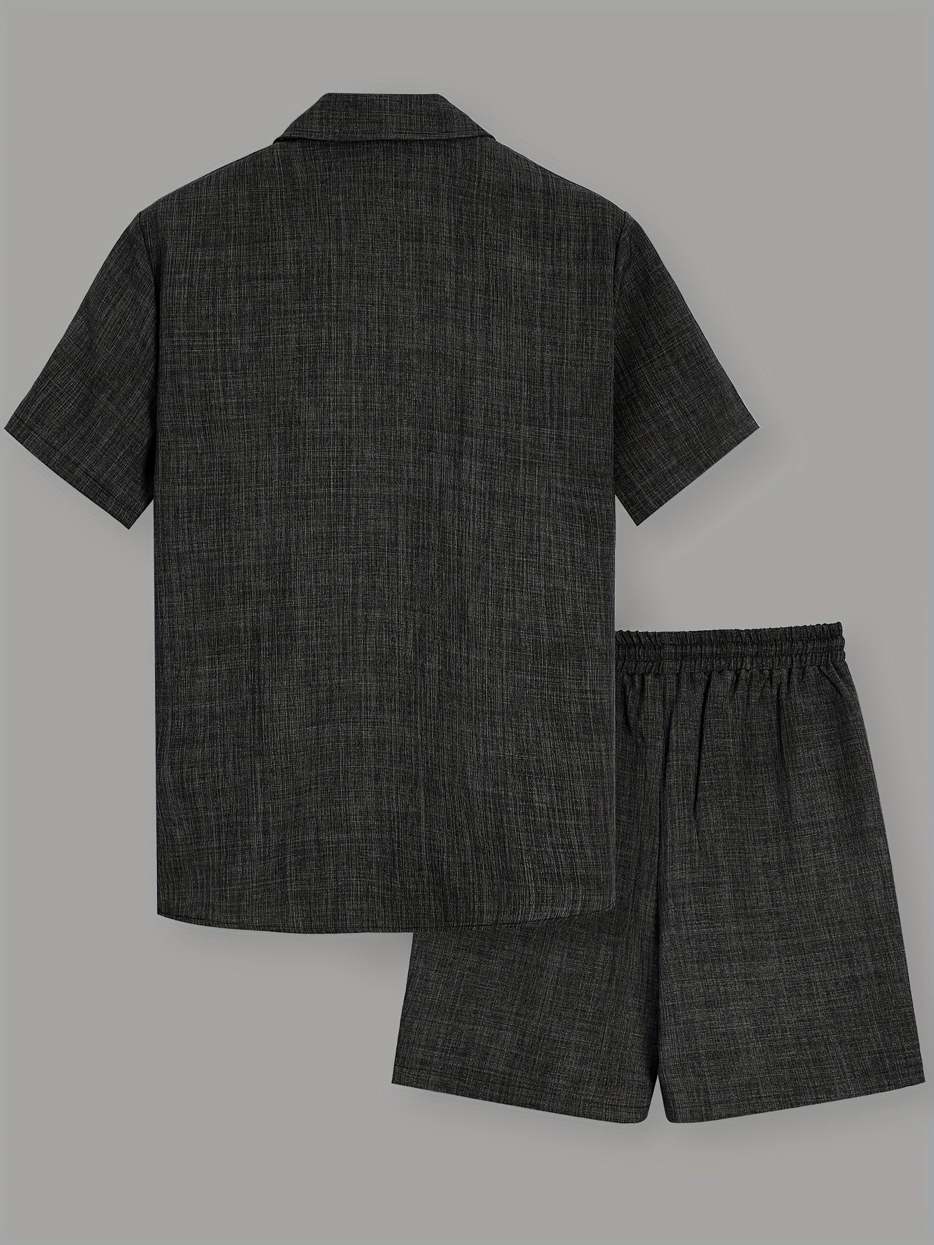 Herren Sommer Freizeit Kurzarm Set – Lässiges Hemd mit Shorts und T-Shirt, Ideal für Urlaub & Alltag - Image 7