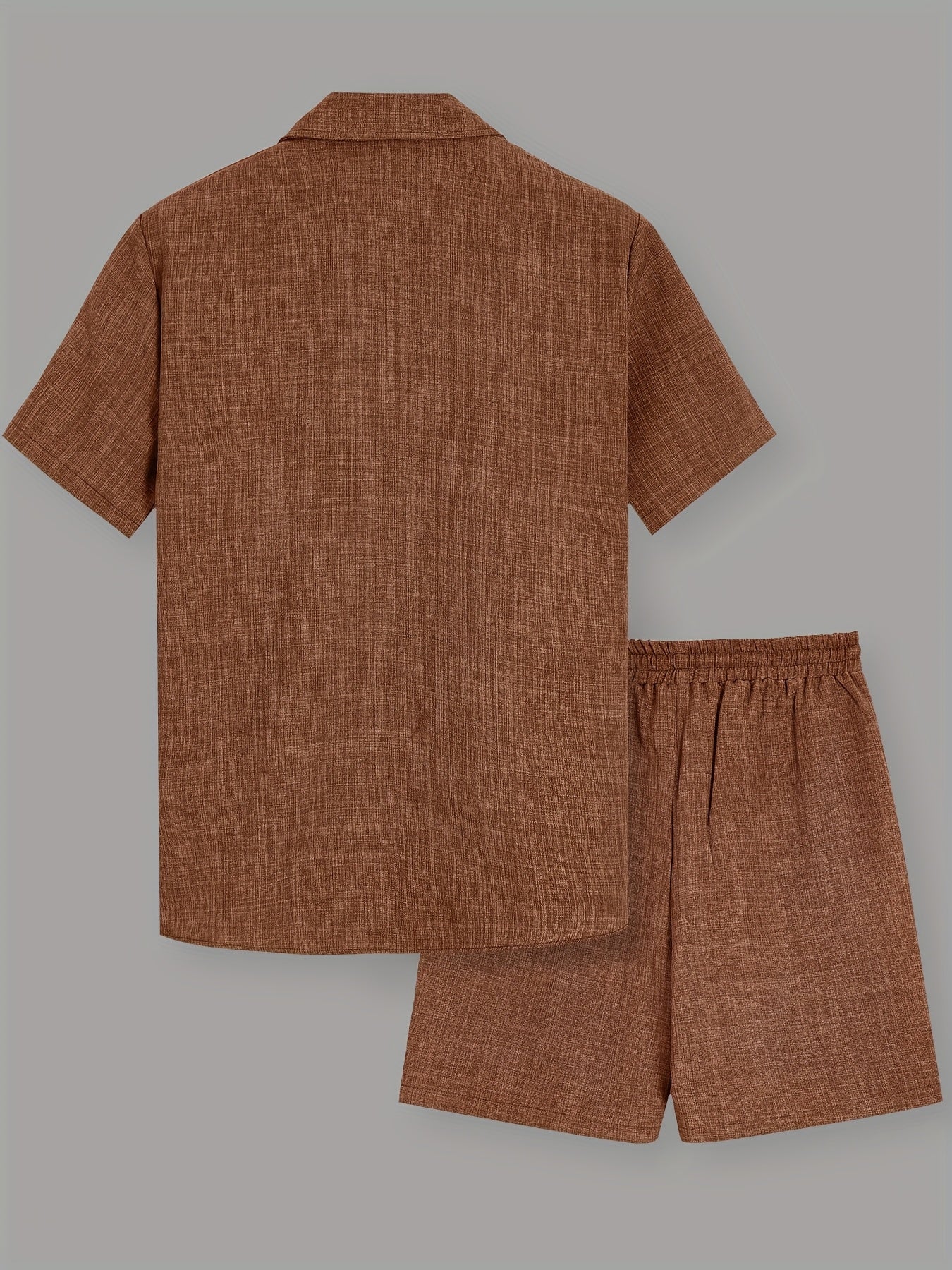 Herren Sommer Freizeit Kurzarm Set – Lässiges Hemd mit Shorts und T-Shirt, Ideal für Urlaub & Alltag - Image 8
