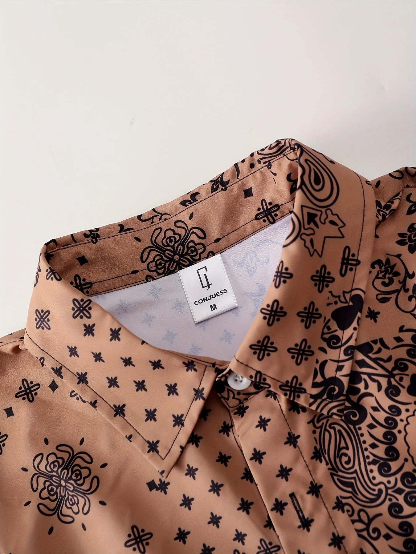 Herren Sommer Freizeit Set – Kurzarm Hemd und Shorts mit Paisley-Muster, Perfekt für Alltag & Urlaub - Image 11