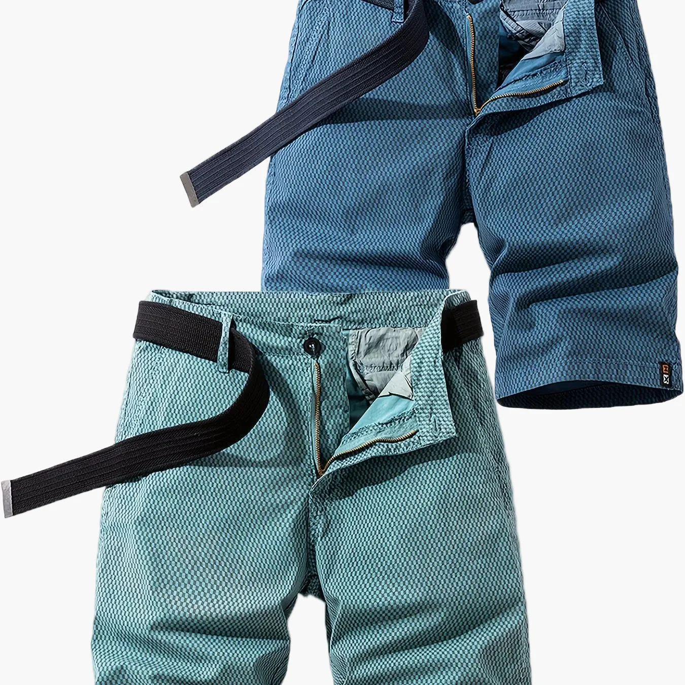 Herren Sommer Freizeitshorts mit Gürtel – Atmungsaktive Regular Fit Bermudashorts für Alltag und Outdoor - Image 11