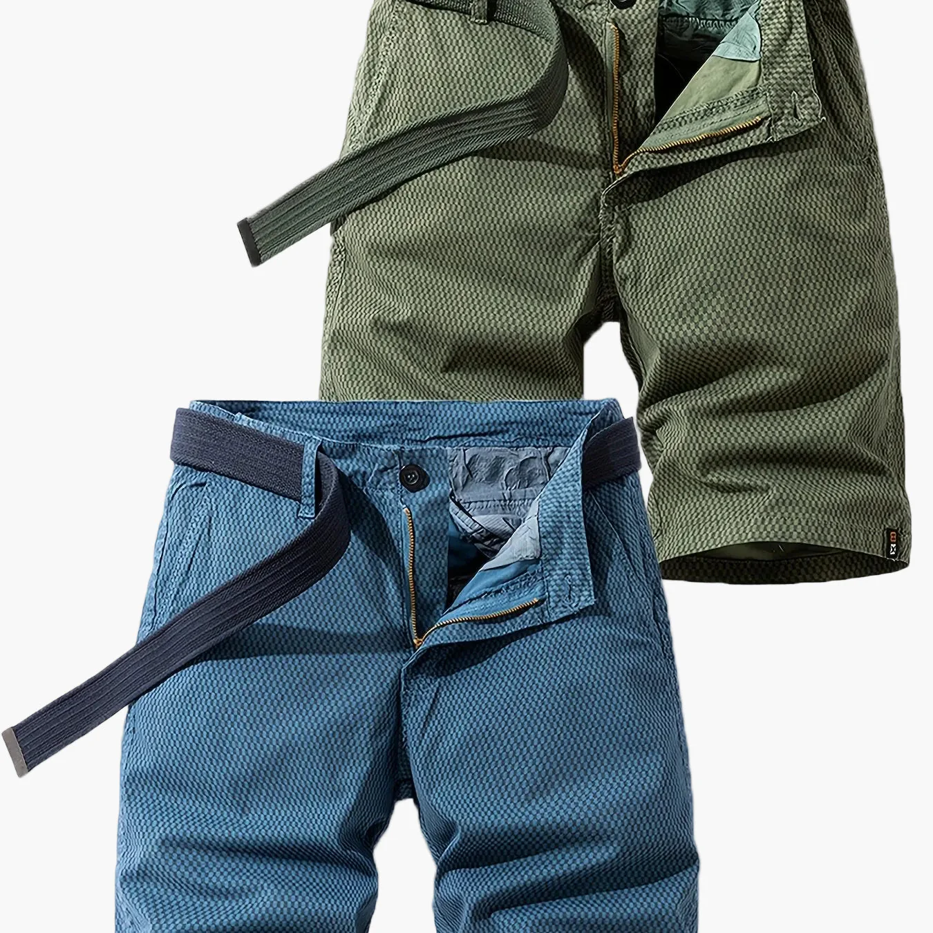 Herren Sommer Freizeitshorts mit Gürtel – Atmungsaktive Regular Fit Bermudashorts für Alltag und Outdoor - Image 15