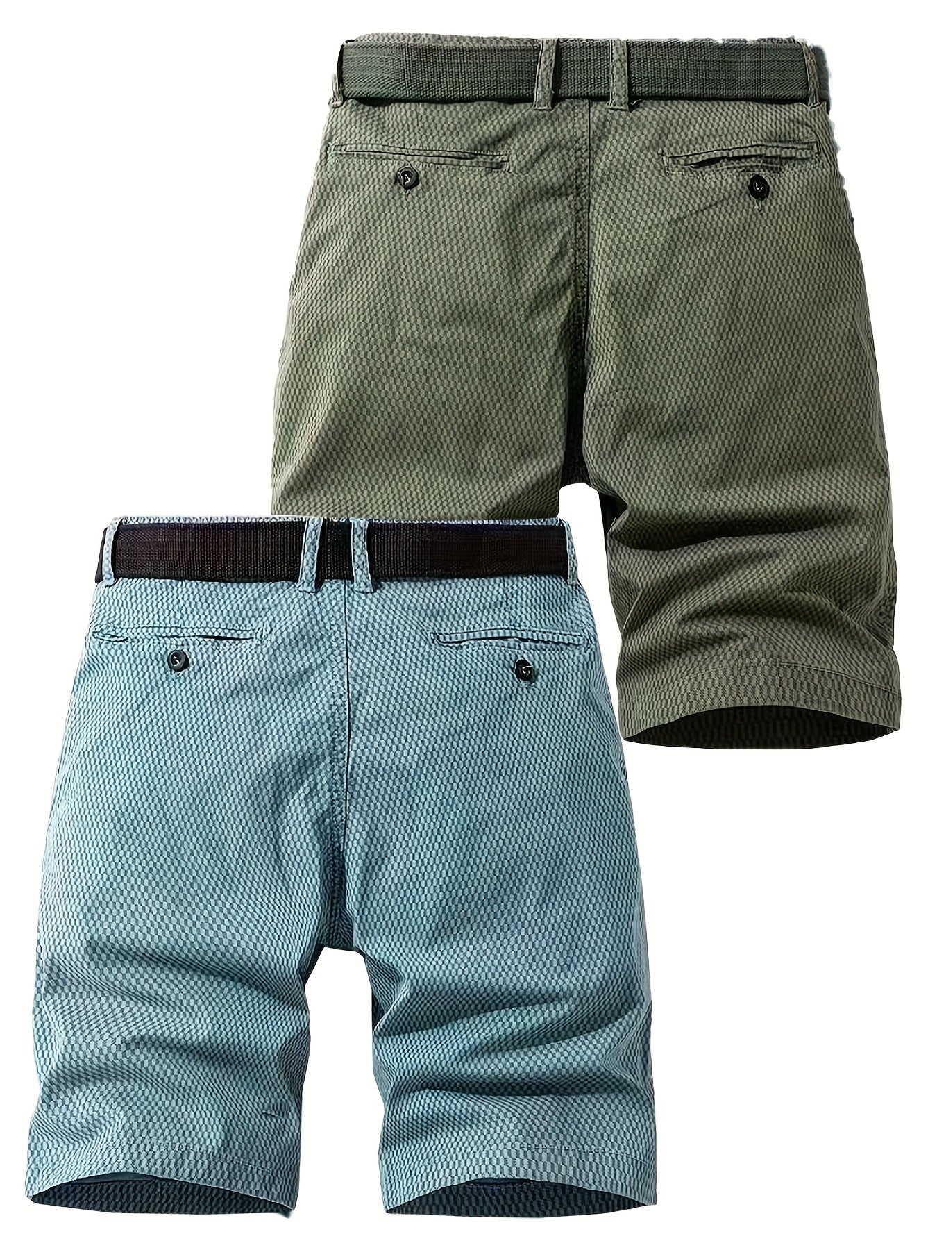 Herren Sommer Freizeitshorts mit Gürtel – Atmungsaktive Regular Fit Bermudashorts für Alltag und Outdoor - Image 3