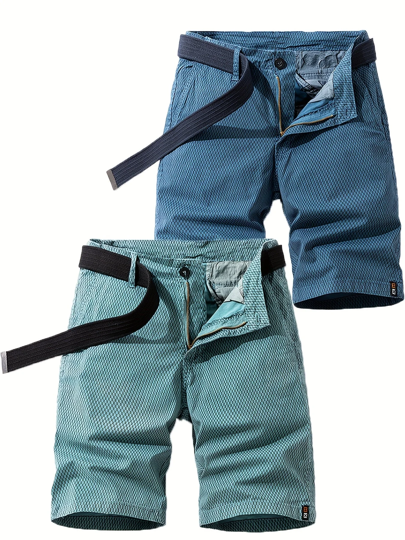 Herren Sommer Freizeitshorts mit Gürtel – Atmungsaktive Regular Fit Bermudashorts für Alltag und Outdoor - Image 5