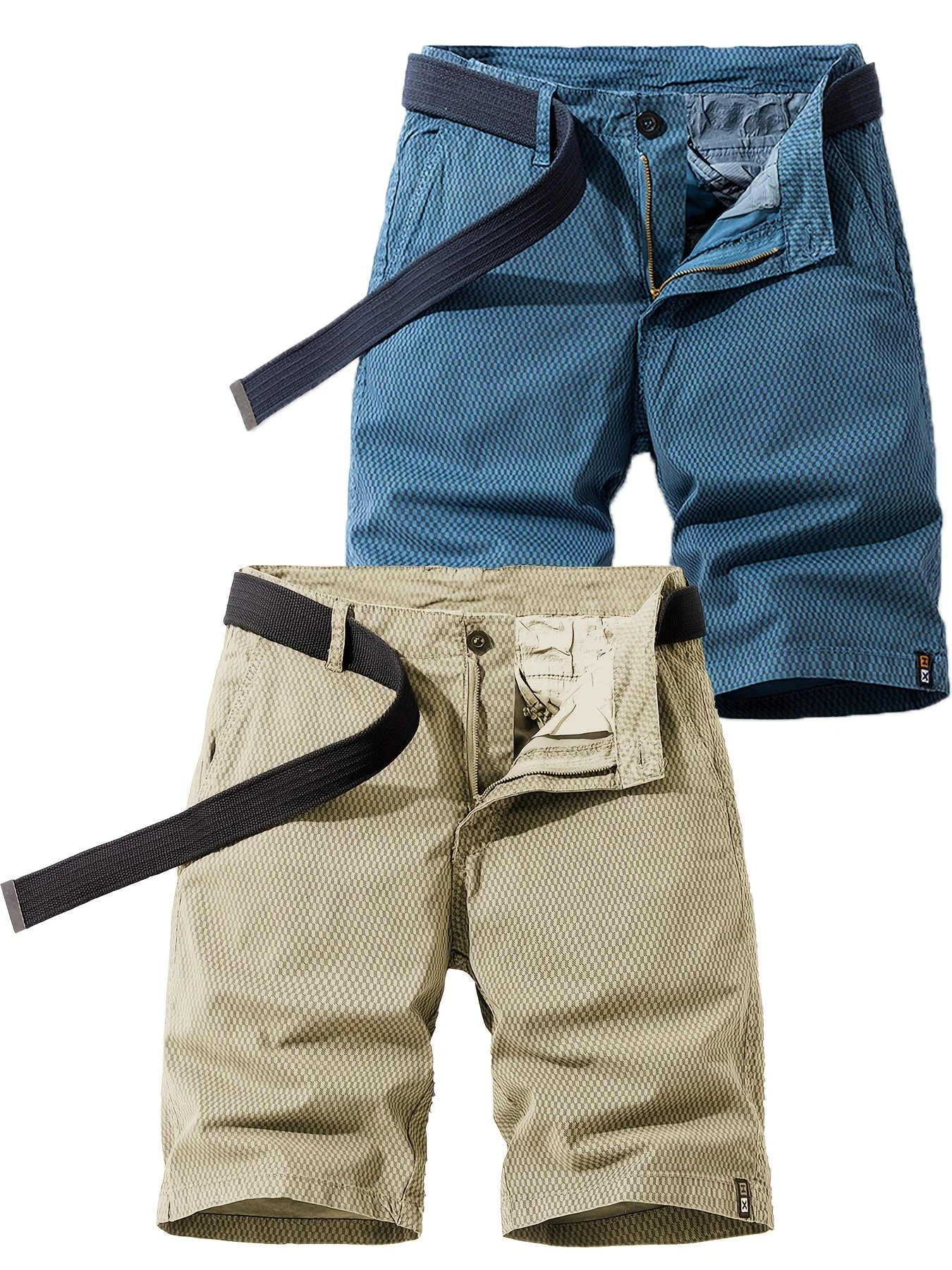 Herren Sommer Freizeitshorts mit Gürtel – Atmungsaktive Regular Fit Bermudashorts für Alltag und Outdoor - Image 6