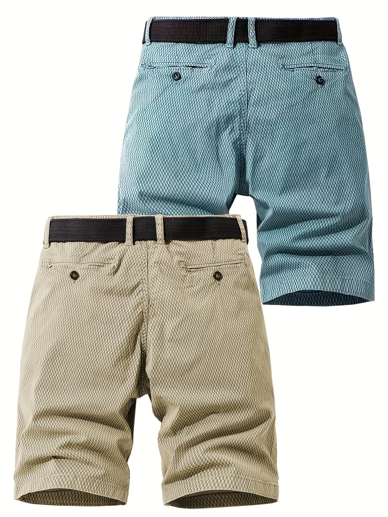 Herren Sommer Freizeitshorts mit Gürtel – Atmungsaktive Regular Fit Bermudashorts für Alltag und Outdoor - Image 7