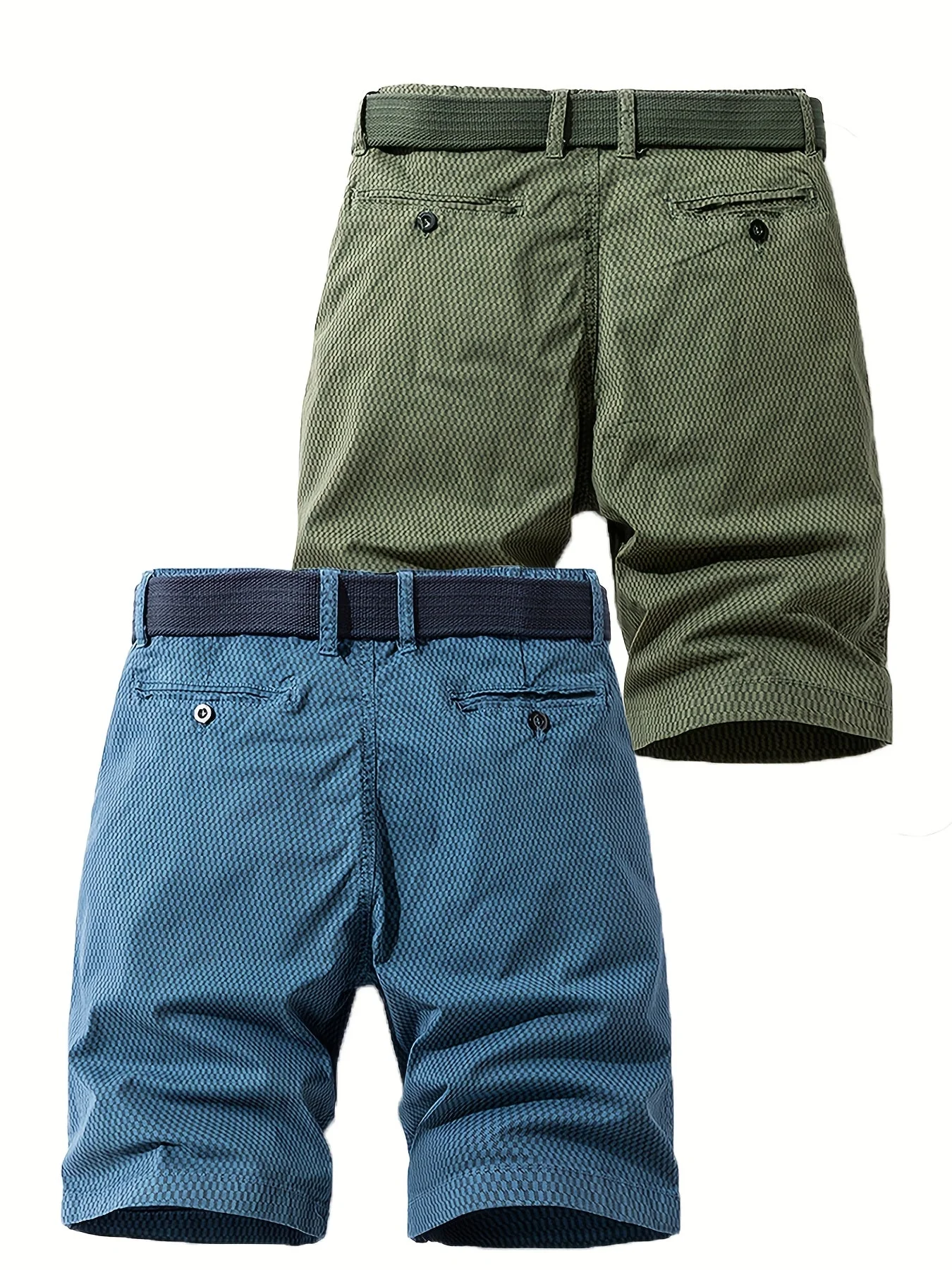 Herren Sommer Freizeitshorts mit Gürtel – Atmungsaktive Regular Fit Bermudashorts für Alltag und Outdoor - Image 8