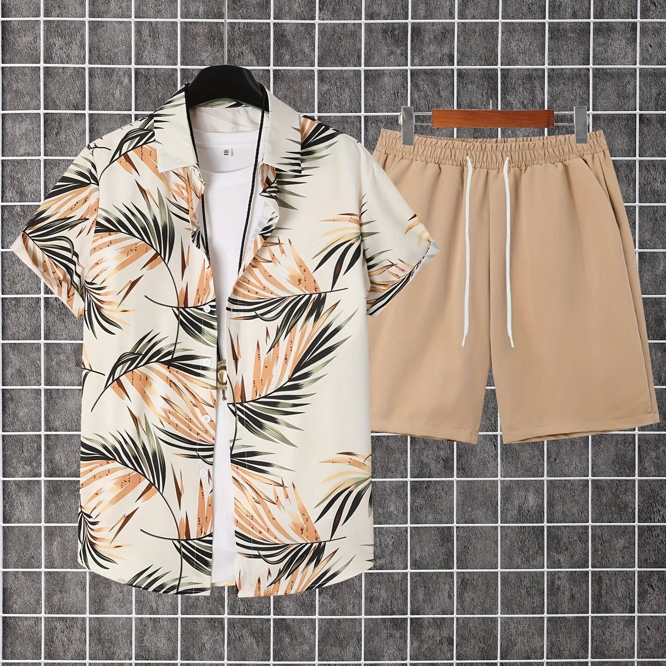 Herren Sommer Set – Kurzarm Hawaiihemd und Shorts, Freizeit Outfit für Urlaub & Alltag - Image 12