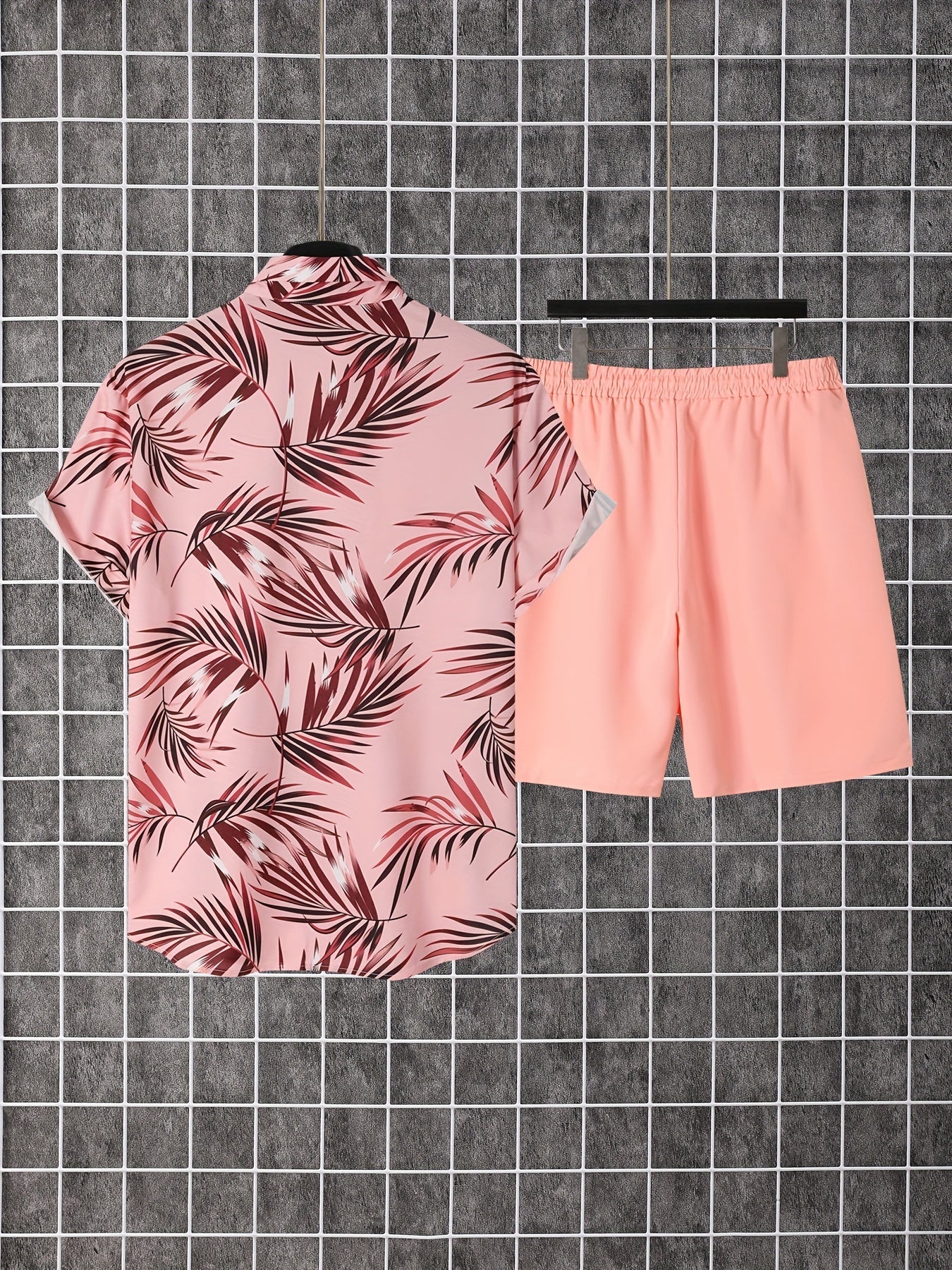 Herren Sommer Set – Kurzarm Hawaiihemd und Shorts, Freizeit Outfit für Urlaub & Alltag - Image 4