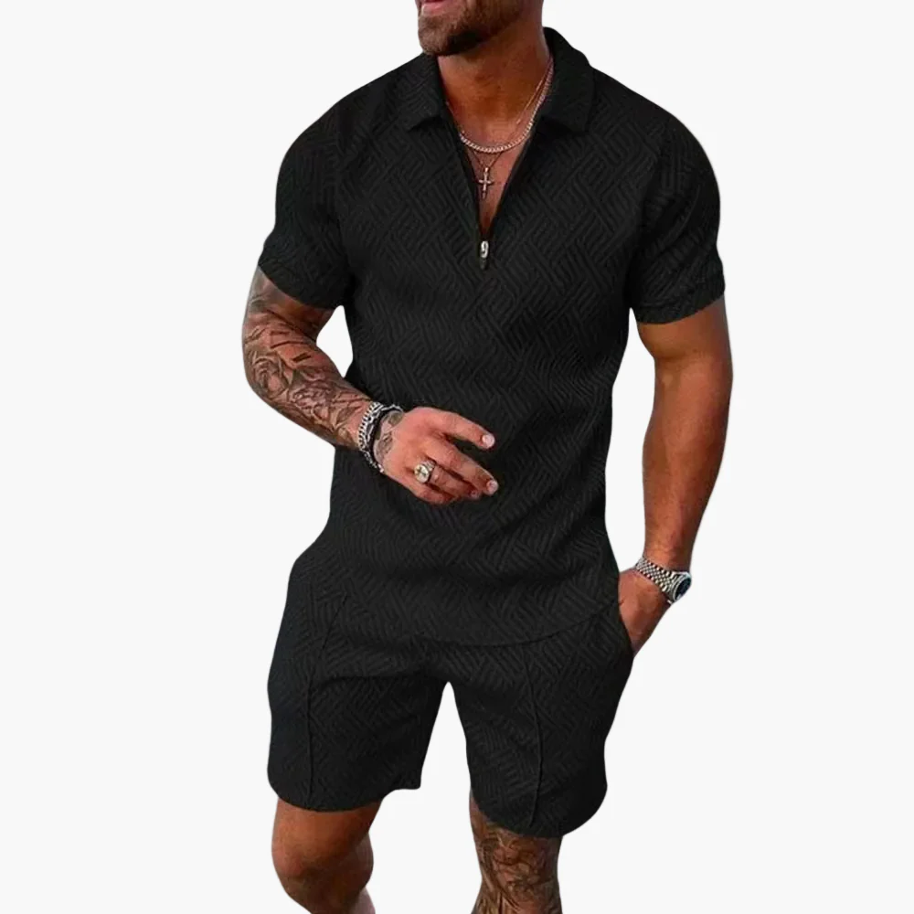 Herren Sommer Set mit Poloshirt und Shorts – Modisches Freizeit Outfit für Alltag & Urlaub