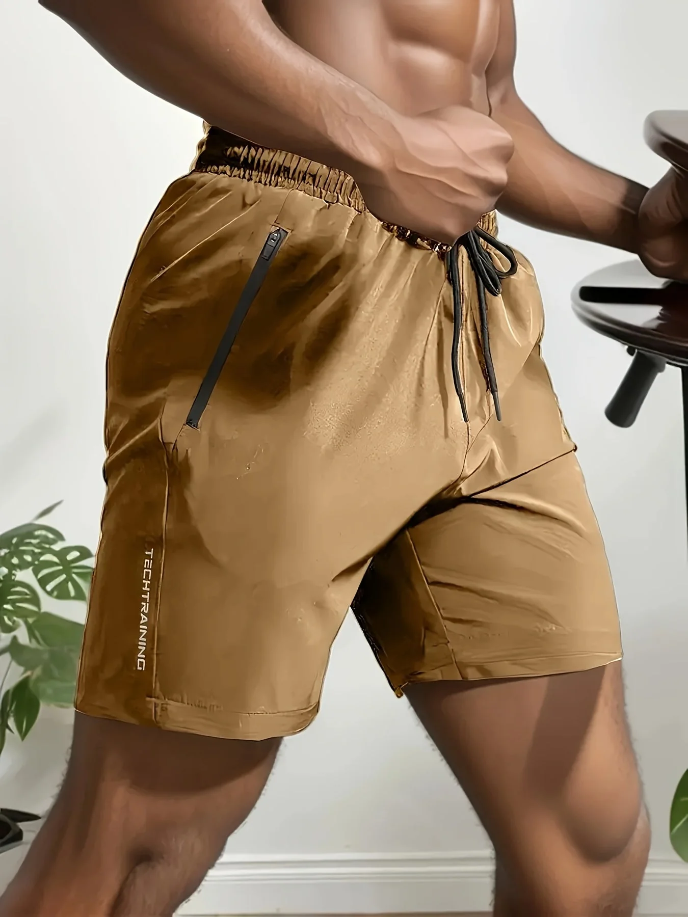 Herren Sport- und Fitness-Shorts mit Reißverschluss-Tasche – Ideal für Training & Freizeit - Image 4