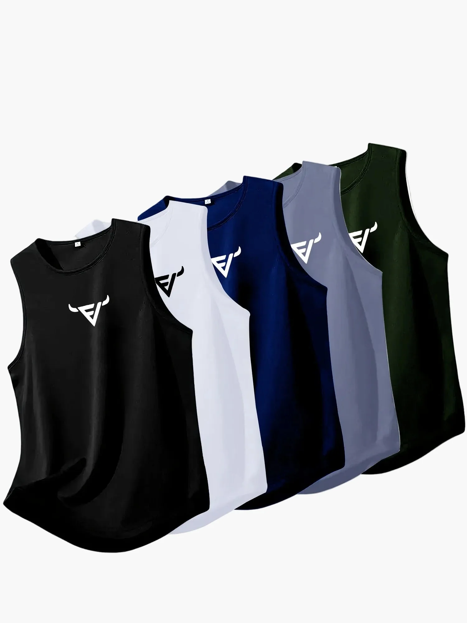 Herren Sport Tanktop 5er Pack – Ärmelloses Fitness Shirt, Regular Fit, Ideal für Training und Freizeit