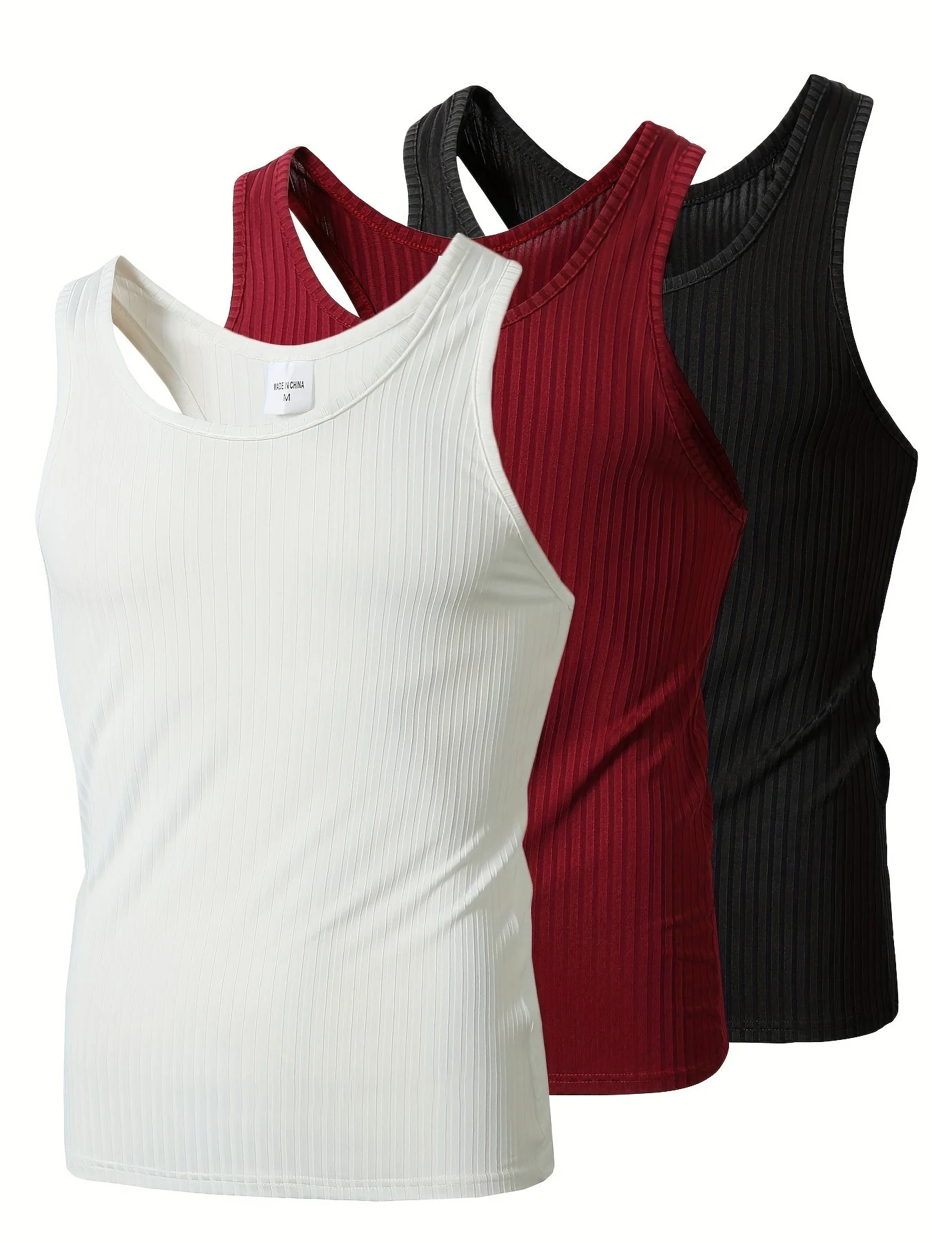 Herren Sport Tanktop Set – Lässige Fitness- und Freizeit Unterhemden, 3er Pack