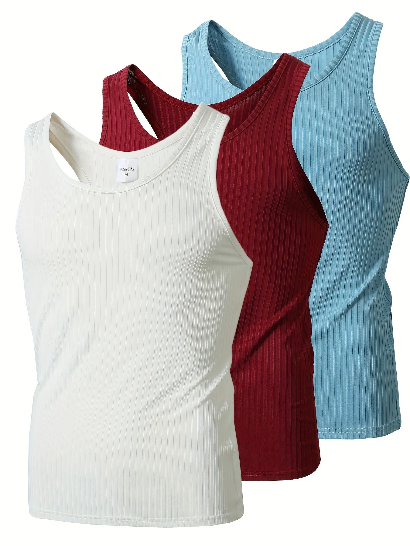 Herren Sport Tanktop Set – Lässige Fitness- und Freizeit Unterhemden, 3er Pack - Image 5