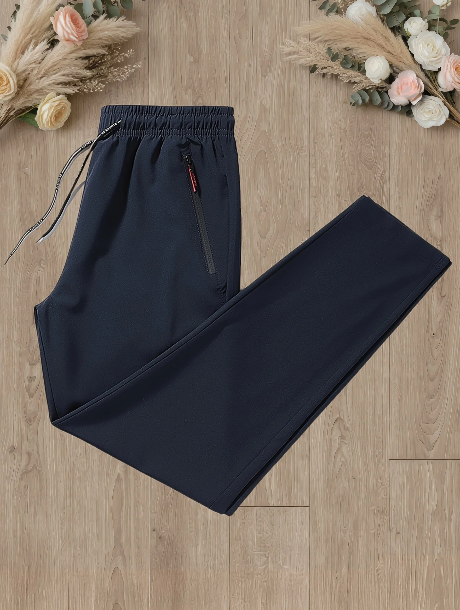Herren Sporthose mit Reißverschluss-Taschen – Bequeme Trainingshose für Alltag und Fitness