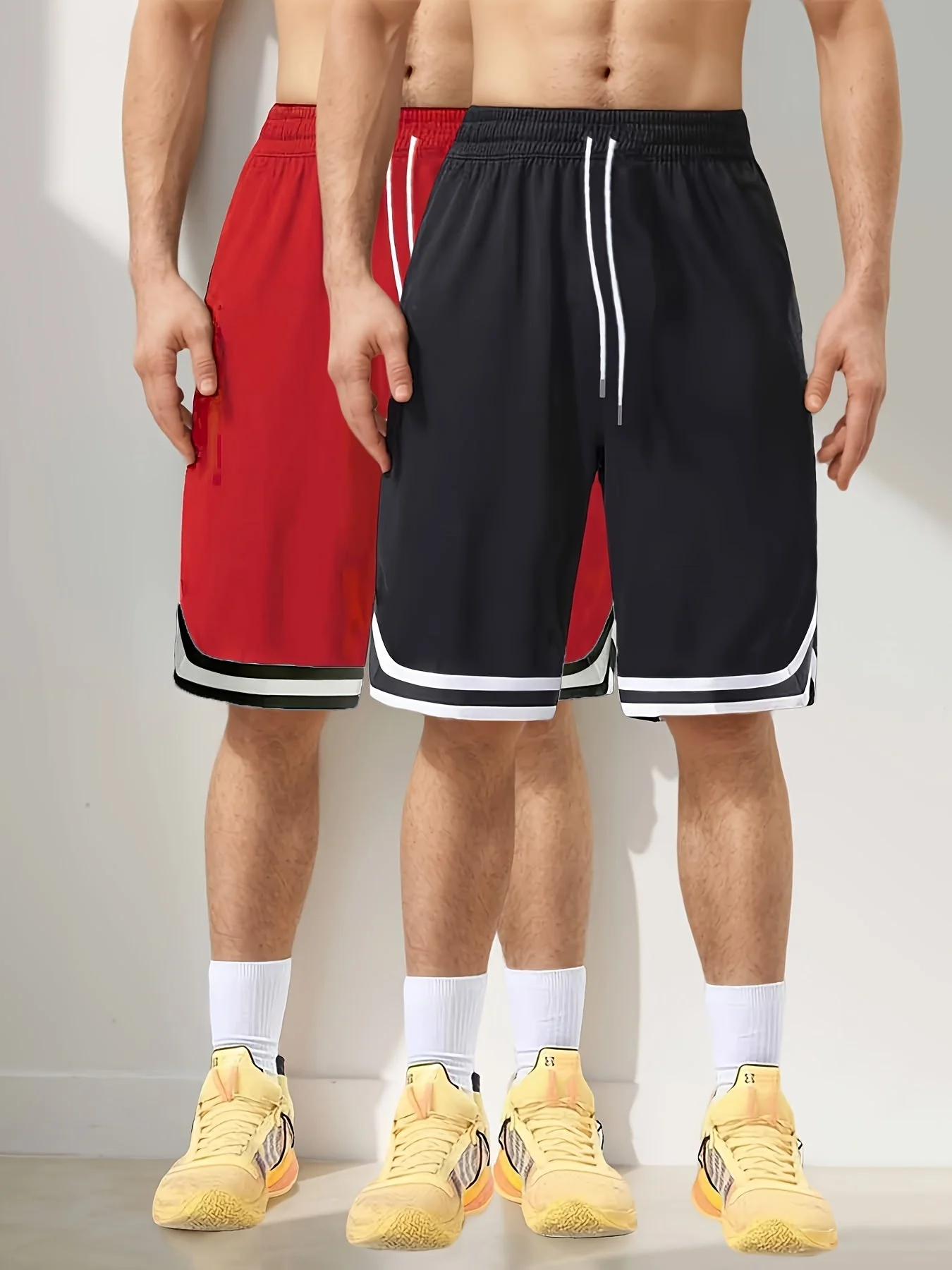Herren Sportliche Basketball-Shorts 2er Pack – Lockerer Schnitt, Perfekt für Training & Freizeit - Image 3