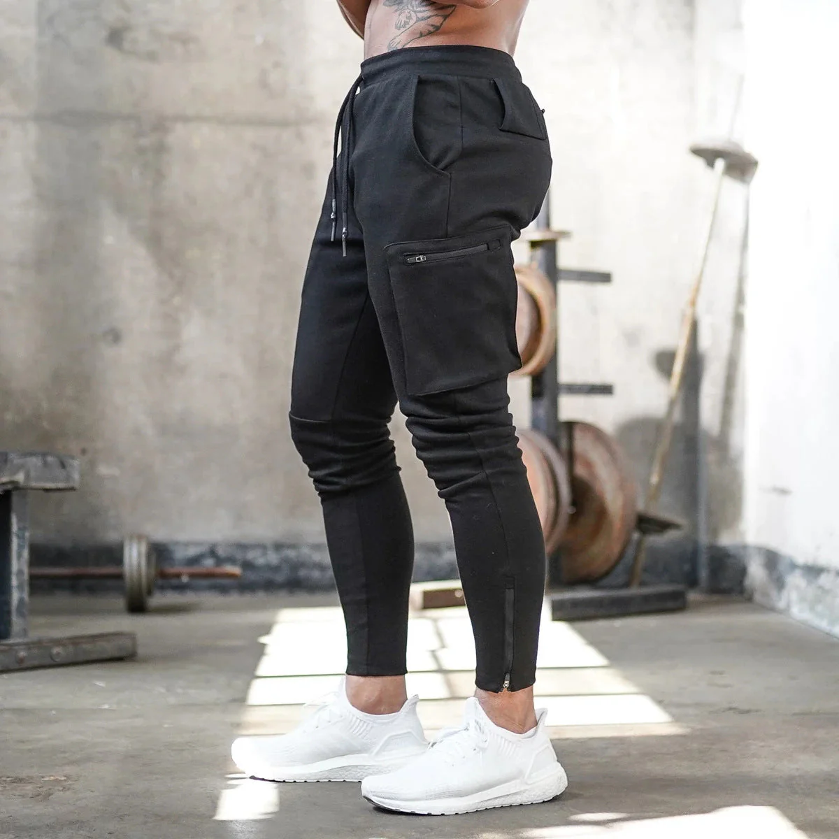 Herren Sportliche Cargo Jogginghose – Trainings- & Freizeit-Jogger mit Taschen, Streetwear Stil - Image 4