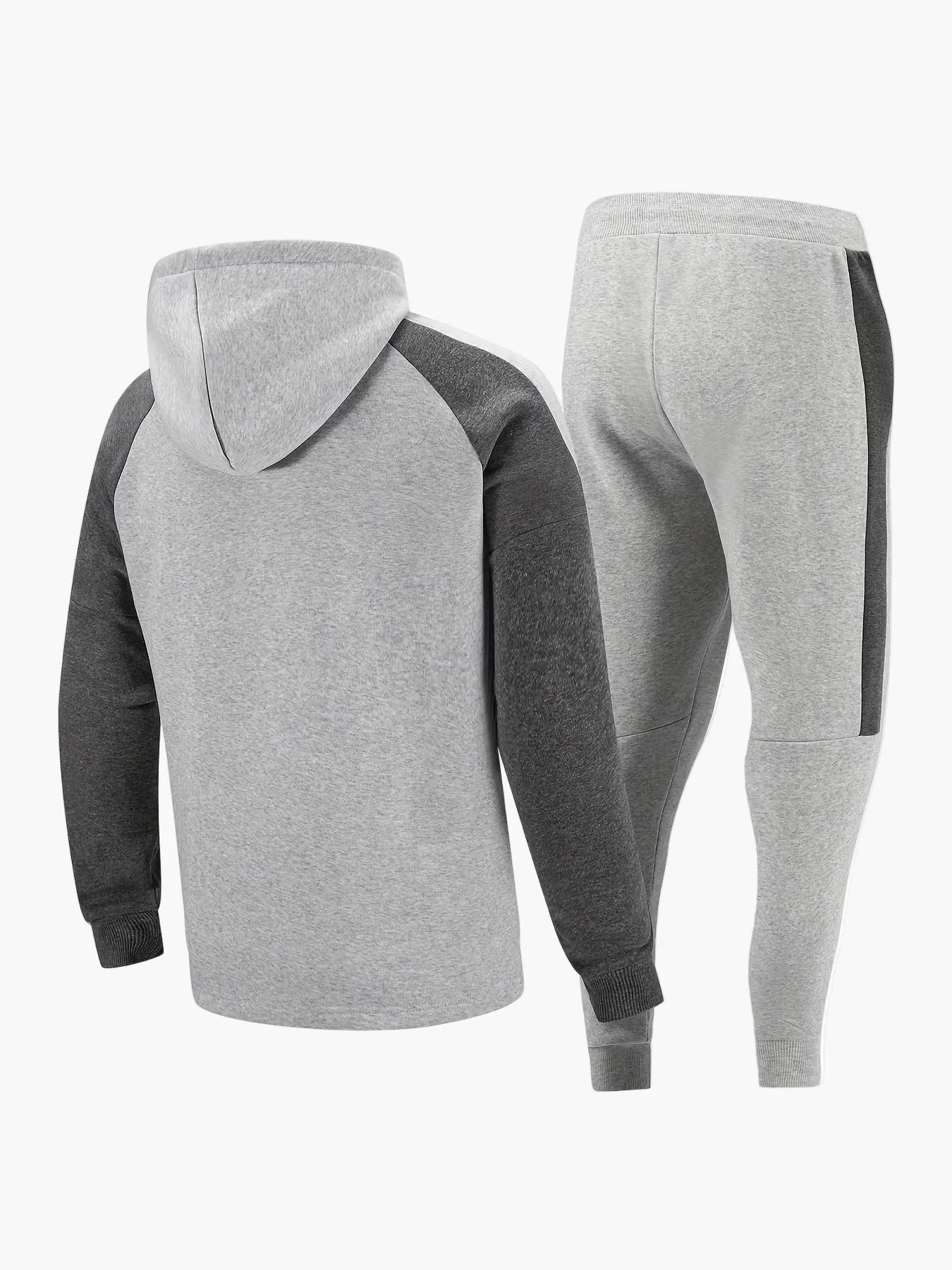 Herren Sportlicher Trainingsanzug Zweiteilig – Jogginganzug mit Kapuze für Alltag und Fitness - Image 3