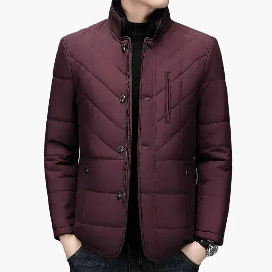Herren Stehkragen Businessjacke – Eleganter Winter-Kurzparka für Alltag & Büro - Image 3