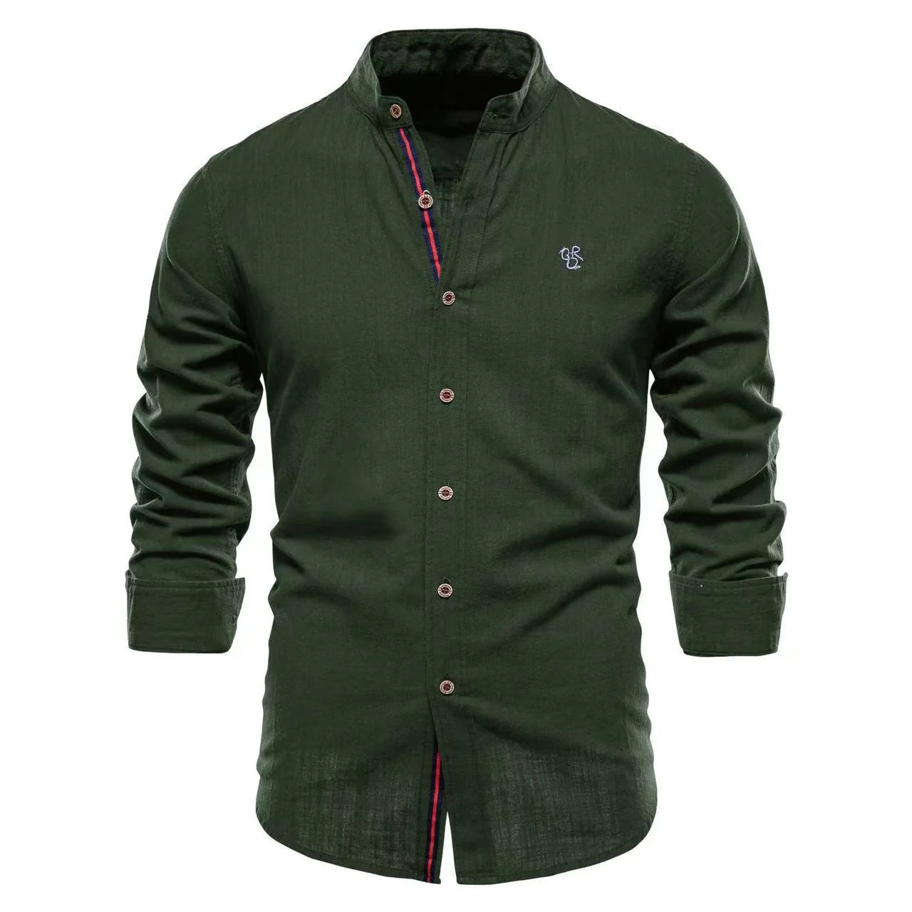 Herren Stehkragen Freizeithemd Slim Fit Langarm – Modernes Henley Shirt für Alltag & Freizeit - Image 8
