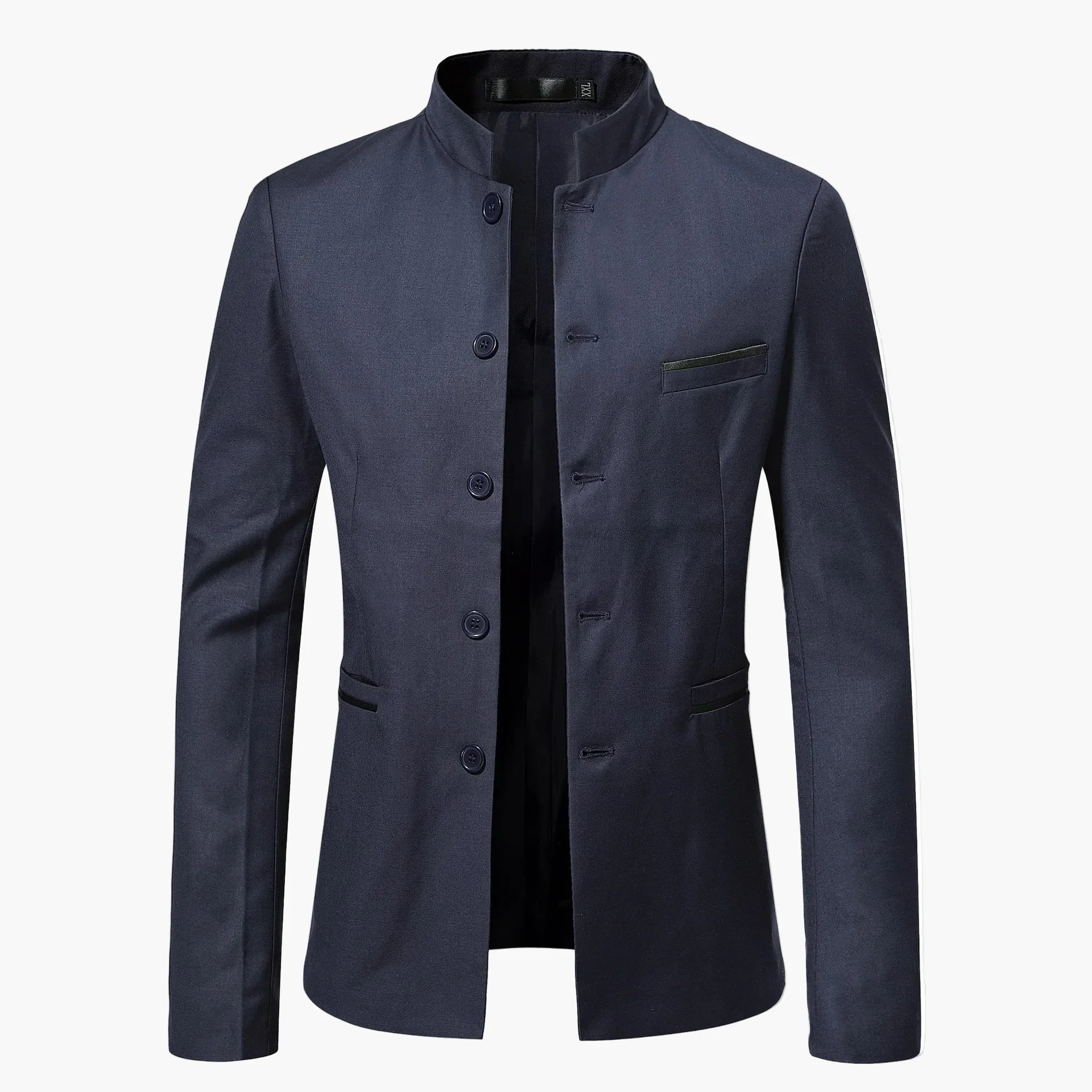 Herren Stehkragen Sakko Modern Business Elegant Freizeit Blazer - Image 2
