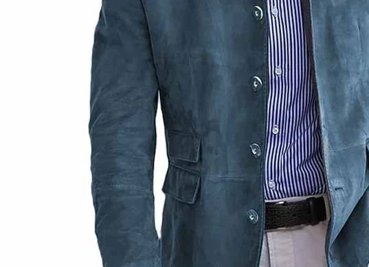 Herren Stehkragen Sakko Modern Business Freizeit Elegant - Image 4