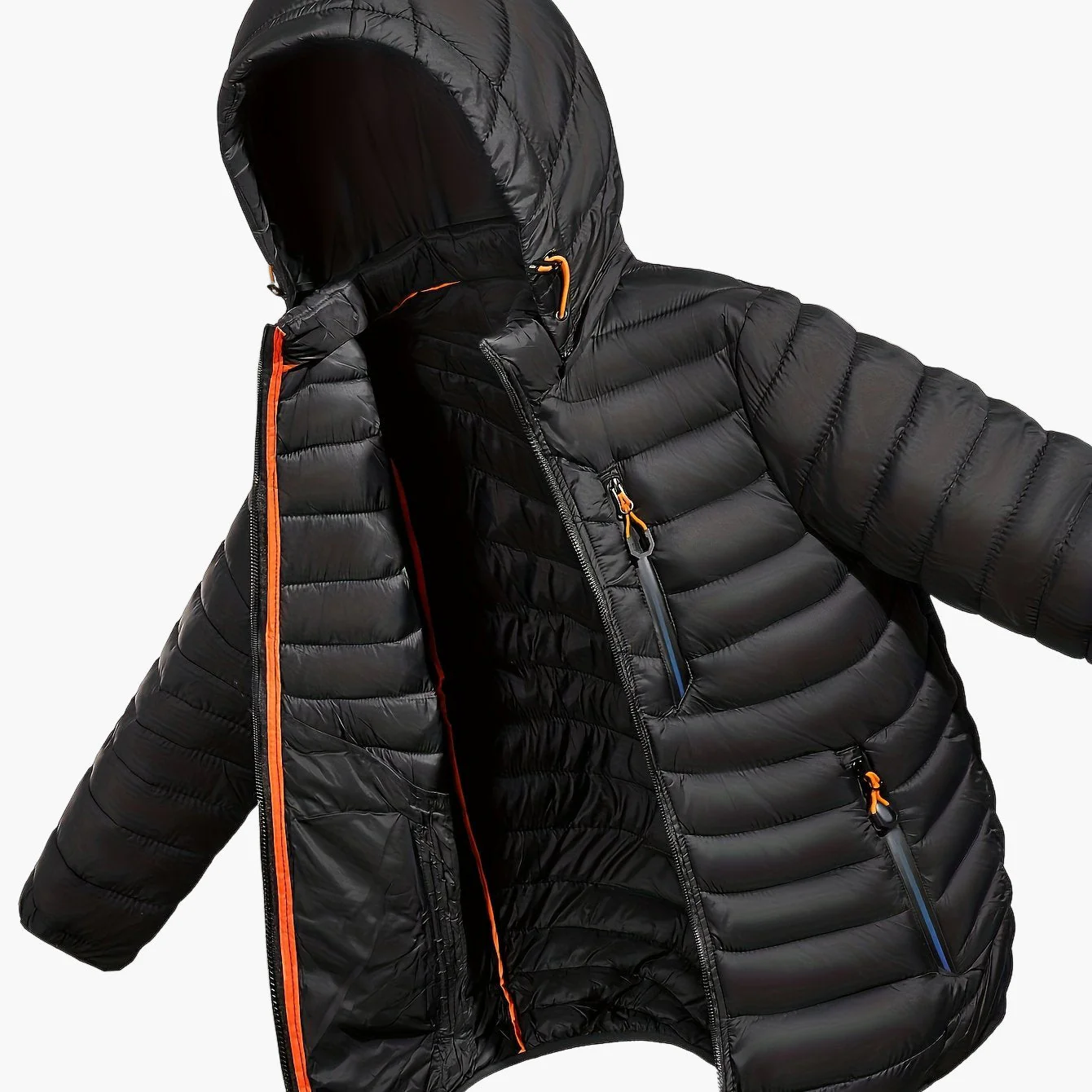 Herren Steppjacke mit Kapuze – Leichte Outdoor Übergangsjacke, Casual Style - Image 14