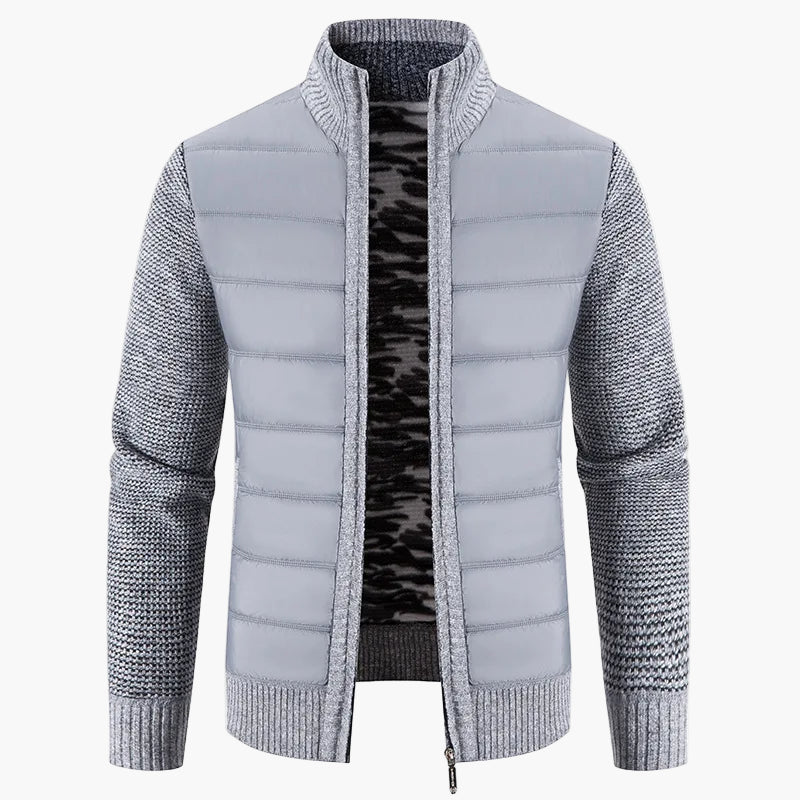 Herren Steppjacke mit Strickärmeln – Modische Übergangsjacke für Alltag und Freizeit