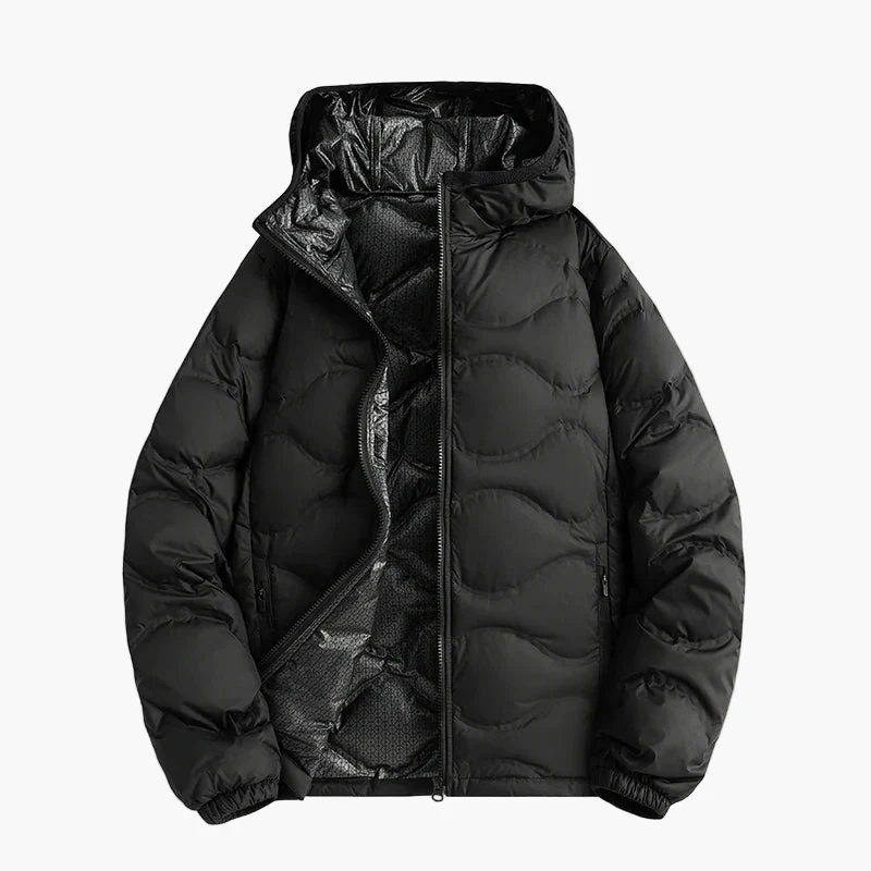 Herren Steppjacke Winter Outdoor Freizeitjacke mit Kapuze – Wärmende Übergangsjacke - Image 3