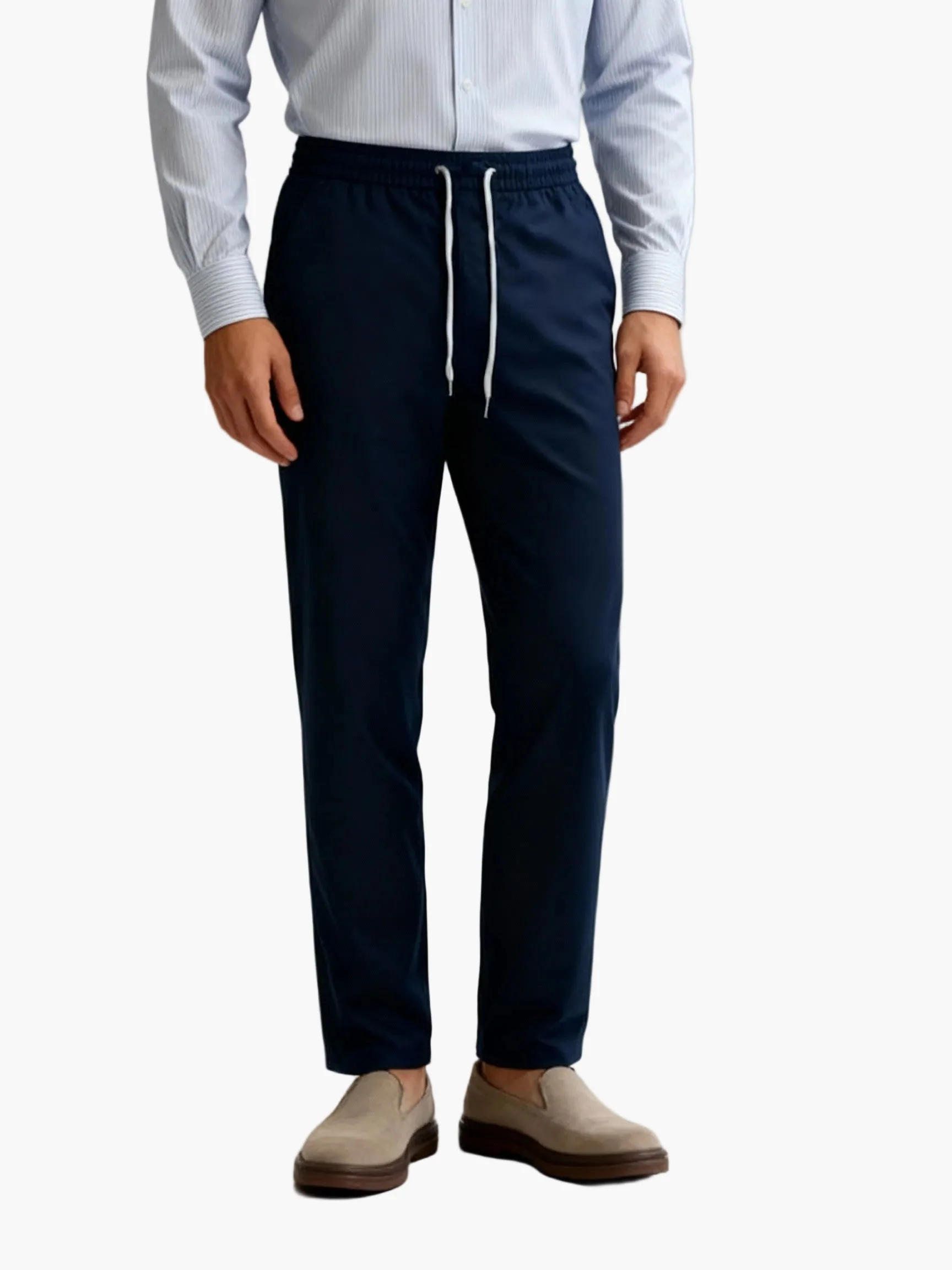 Herren Stretch-Chinohose mit Kordelzug – Bequeme Business- und Freizeit-Hose, Modern Fit - Image 4