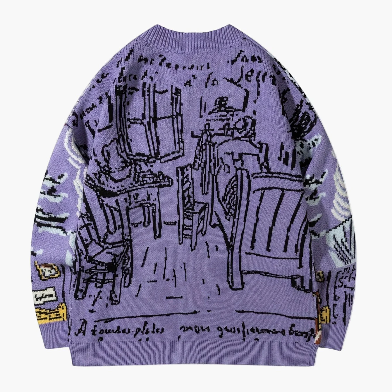 Herren Strickjacke im Kunststil mit Van Gogh-Motiv – Lässiger Cardigan für Herbst und Winter - Image 3
