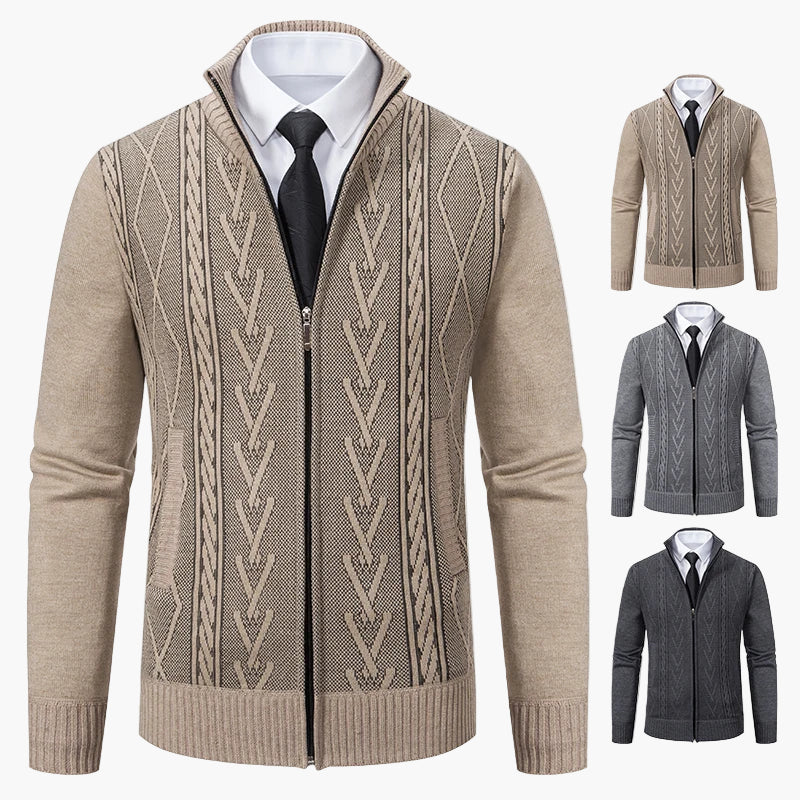 Herren Strickjacke mit Reißverschluss – Modischer Business Cardigan für stilvolle Anlässe - Image 4