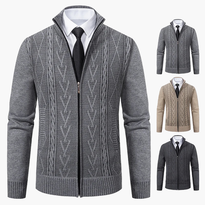 Herren Strickjacke mit Reißverschluss – Modischer Business Cardigan für stilvolle Anlässe - Image 5