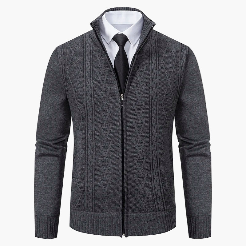 Herren Strickjacke mit Reißverschluss – Modischer Business Cardigan für stilvolle Anlässe - Image 8
