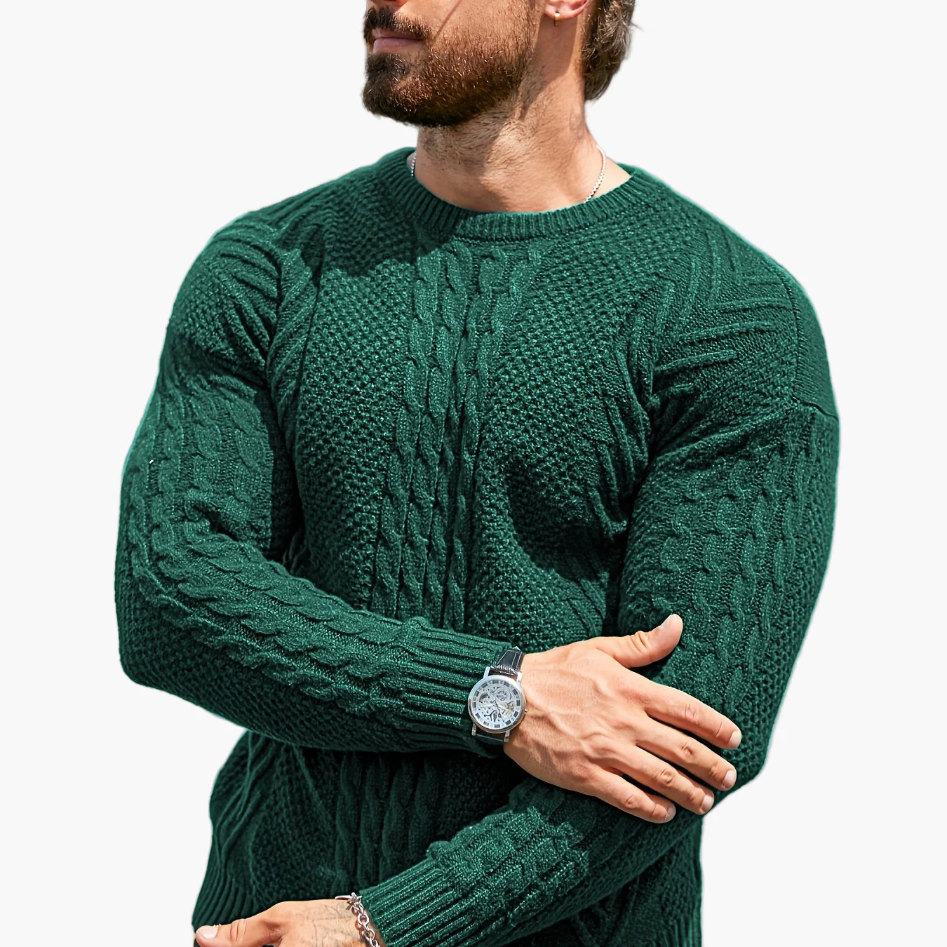 Herren Strickpullover im Casual Stil – Modischer Freizeitpullover für Herbst und Winter - Image 11
