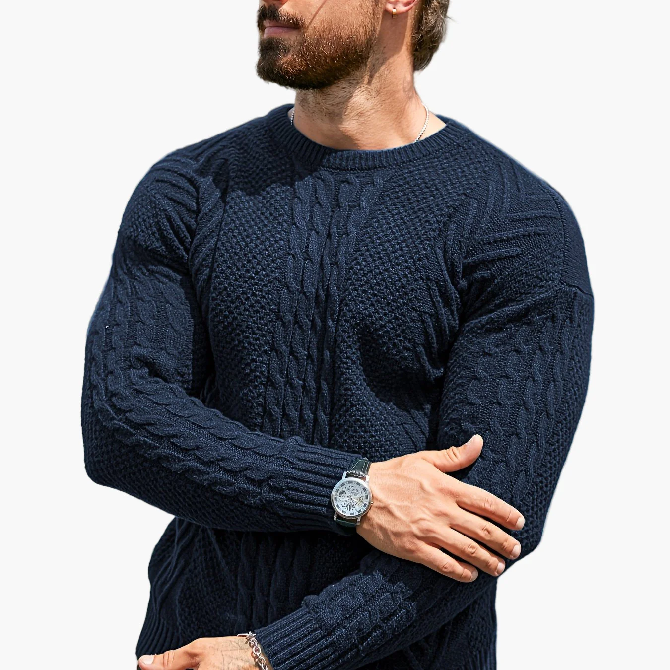 Herren Strickpullover im Casual Stil – Modischer Freizeitpullover für Herbst und Winter - Image 12