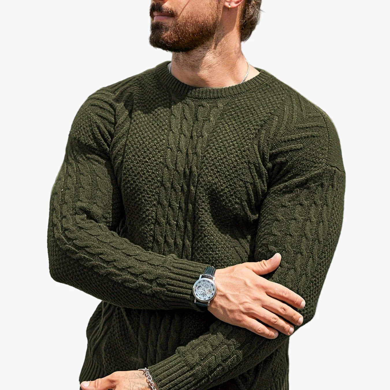 Herren Strickpullover im Casual Stil – Modischer Freizeitpullover für Herbst und Winter - Image 14