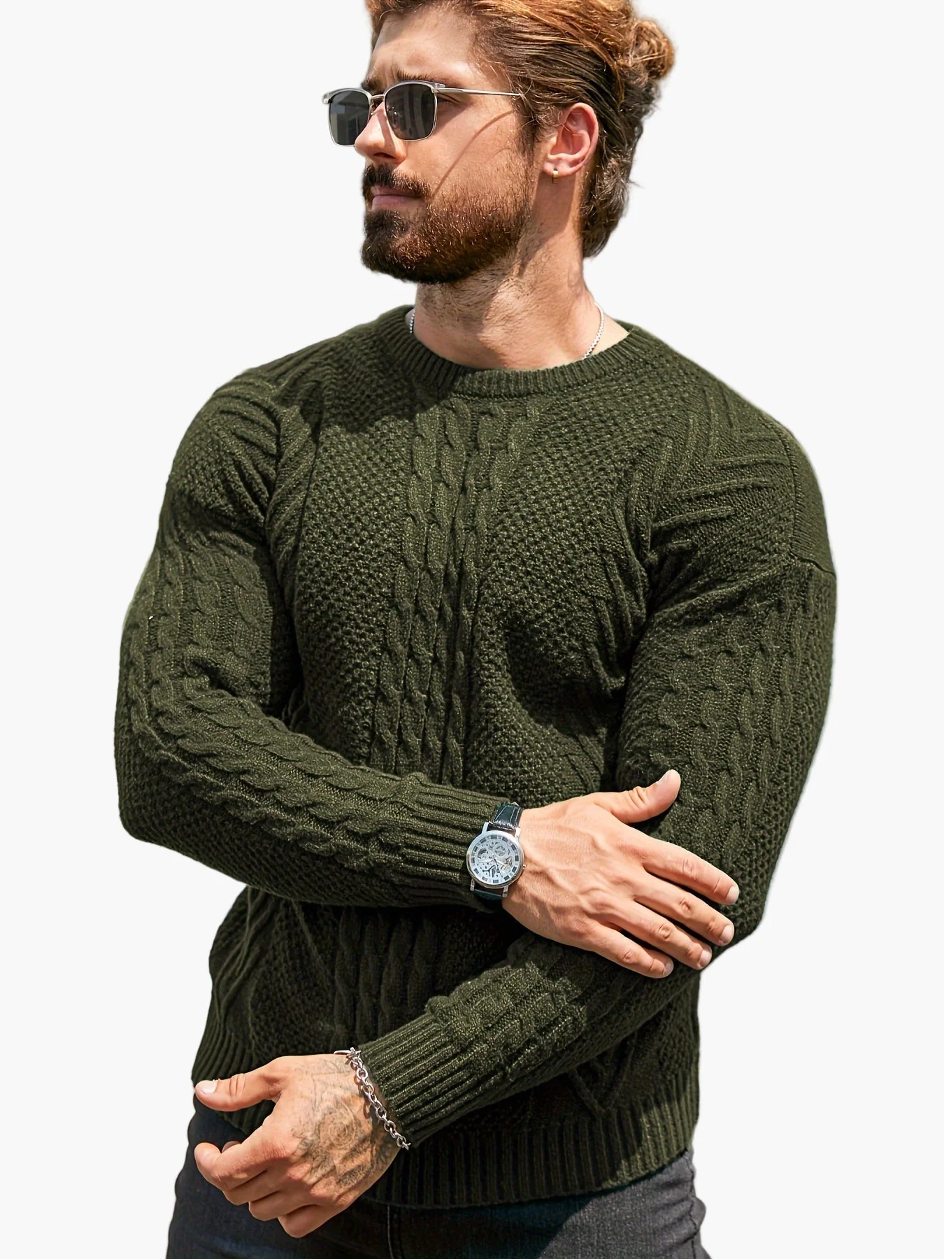 Herren Strickpullover im Casual Stil – Modischer Freizeitpullover für Herbst und Winter - Image 3