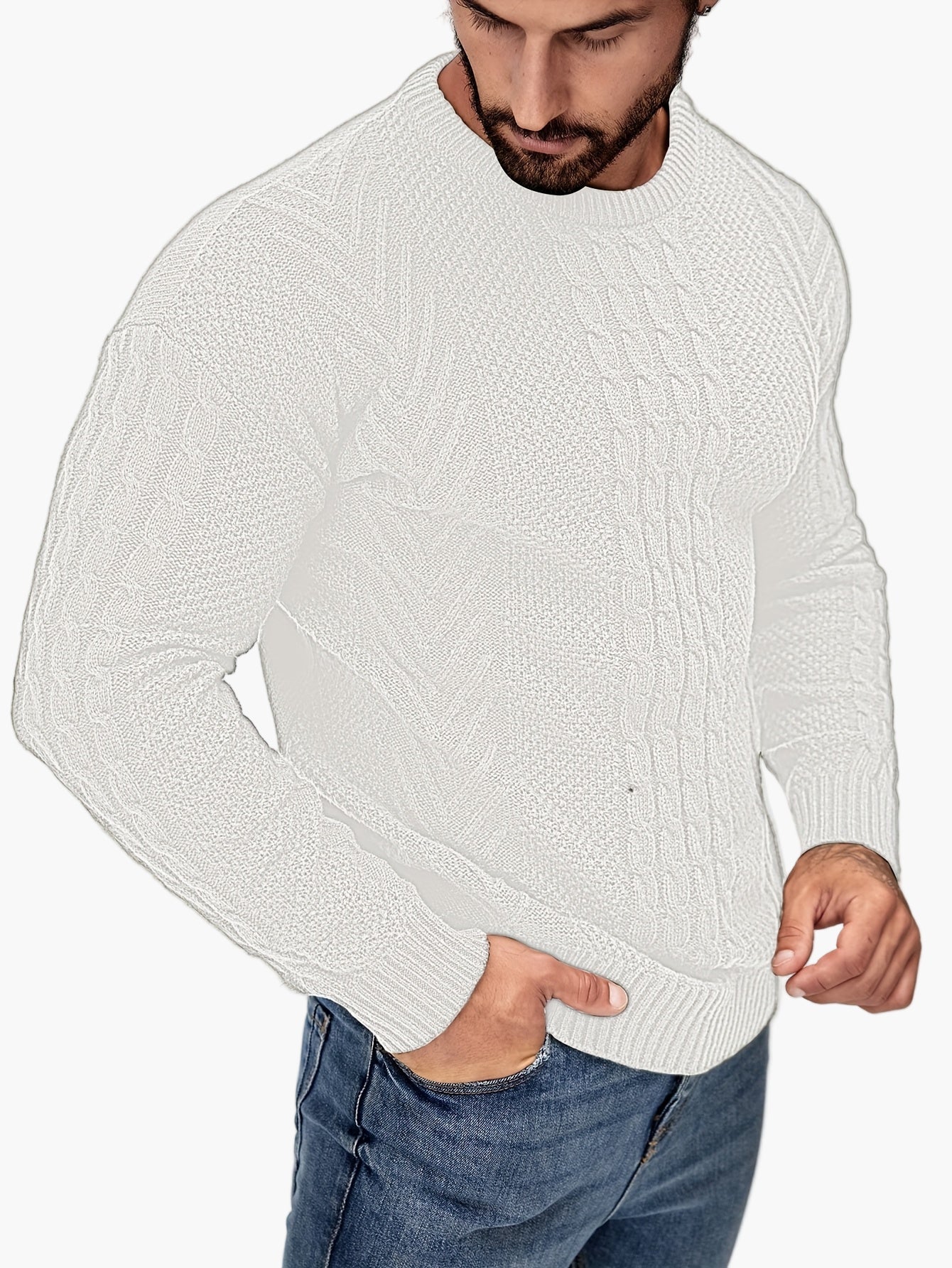 Herren Strickpullover im Casual Stil – Modischer Freizeitpullover für Herbst und Winter - Image 4