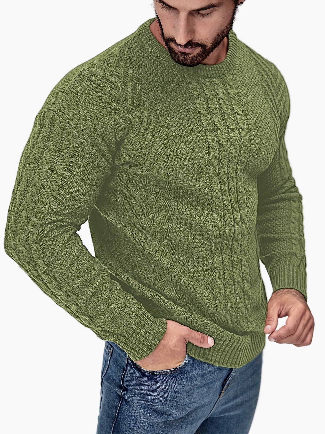 Herren Strickpullover im Casual Stil – Modischer Freizeitpullover für Herbst und Winter - Image 6