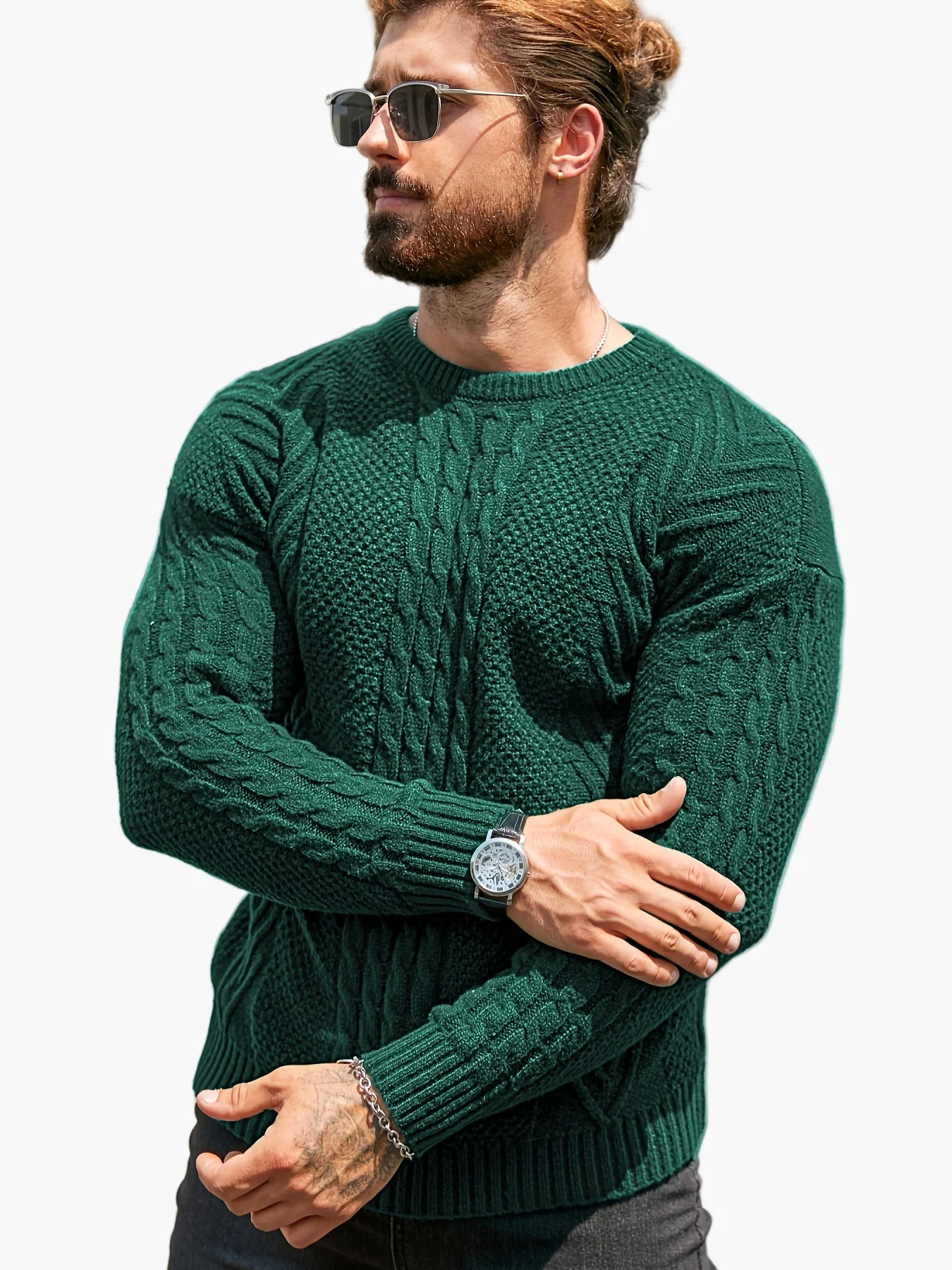 Herren Strickpullover im Casual Stil – Modischer Freizeitpullover für Herbst und Winter - Image 7