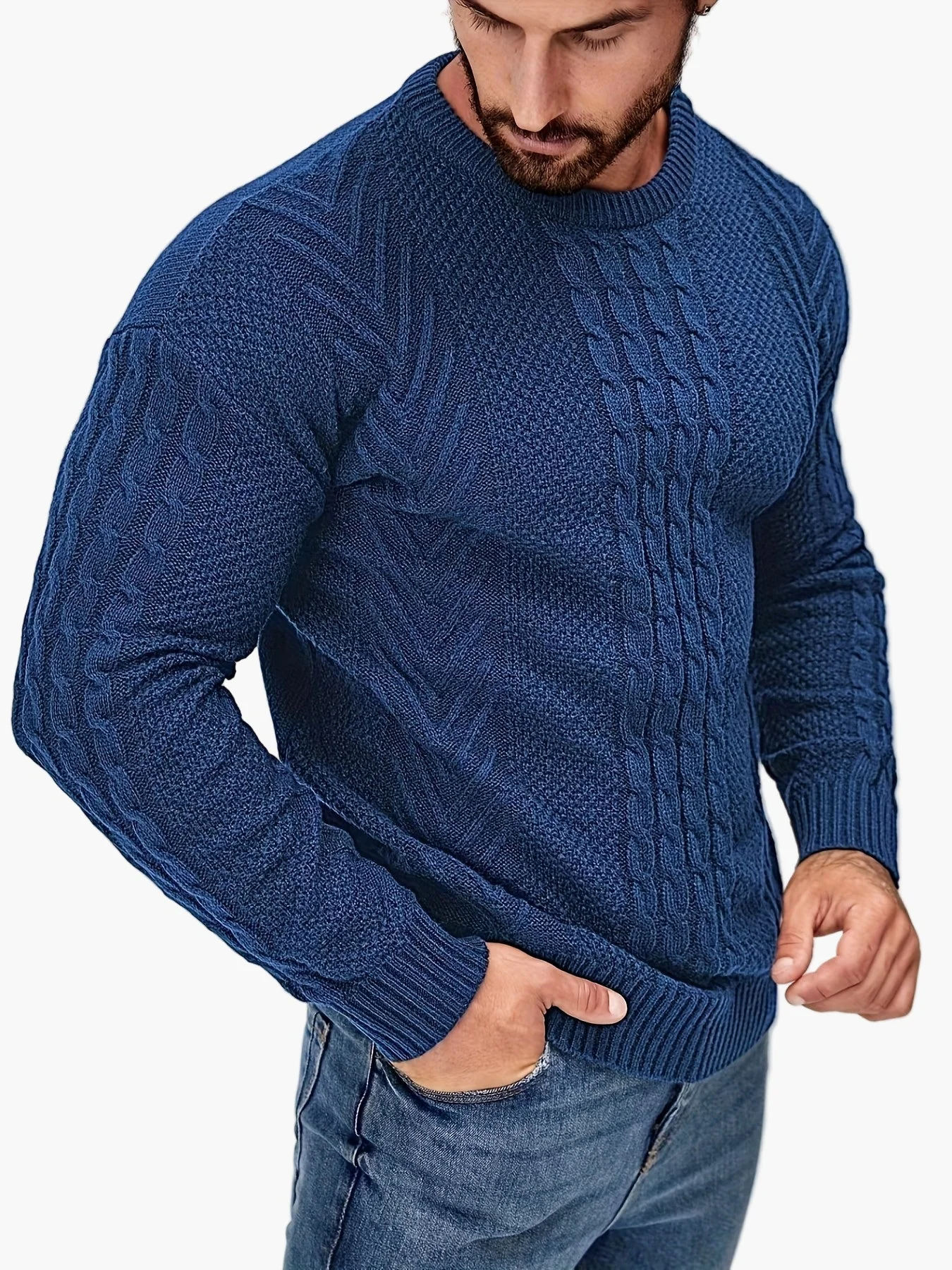 Herren Strickpullover im Casual Stil – Modischer Freizeitpullover für Herbst und Winter - Image 8