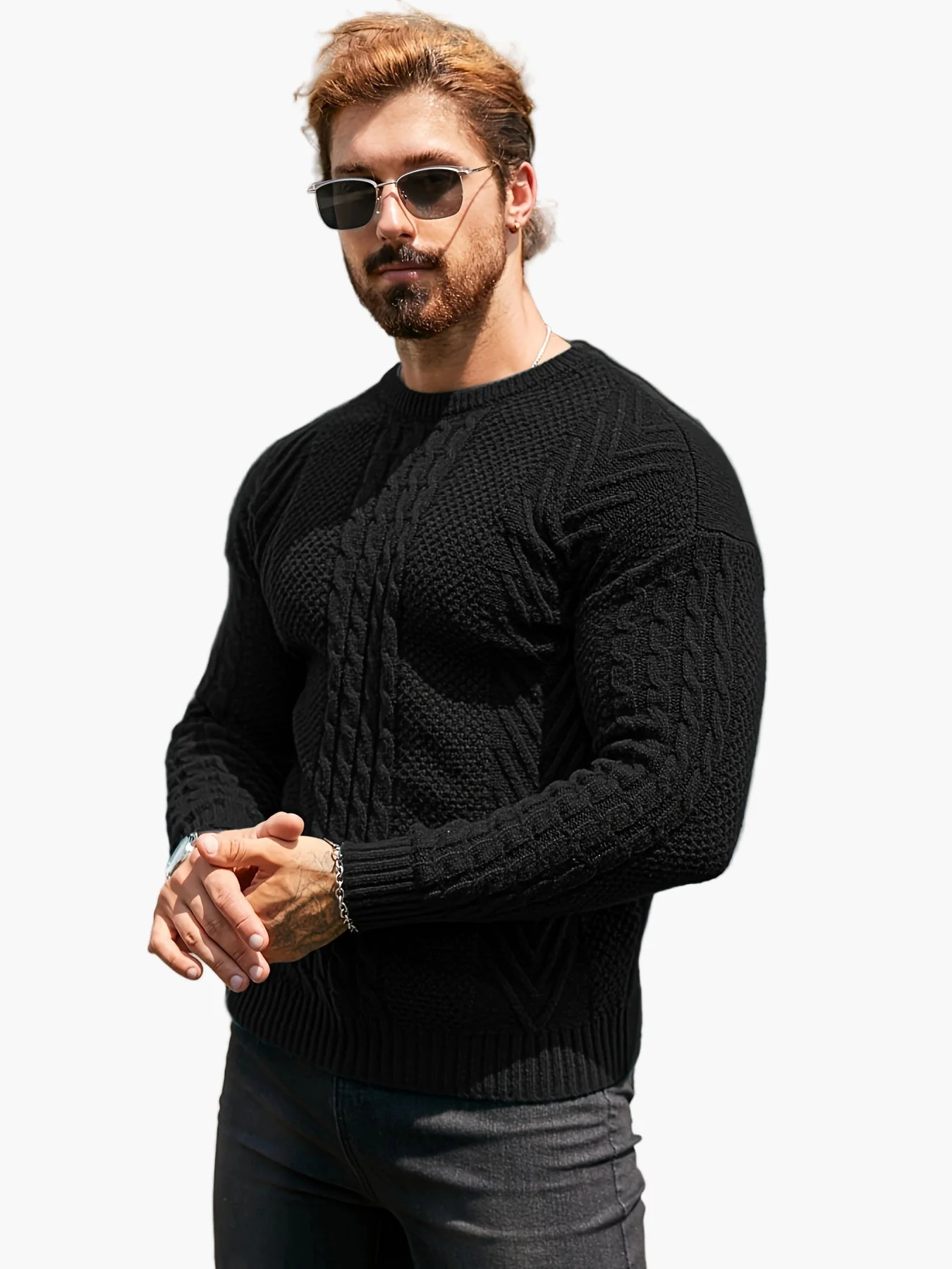 Herren Strickpullover im Casual Stil – Modischer Freizeitpullover für Herbst und Winter - Image 9