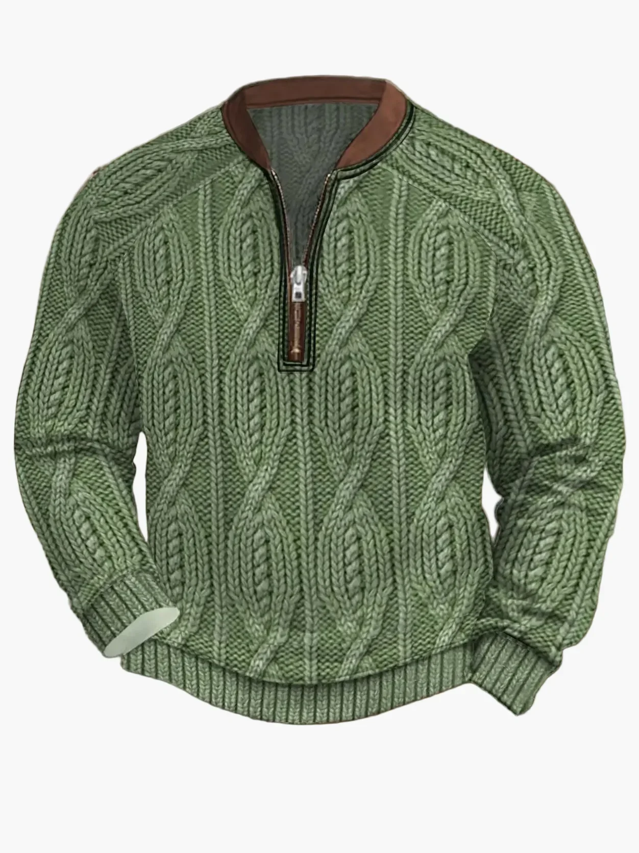 Herren Strickpullover Halbzip Street Style Modern Freizeit - Image 18