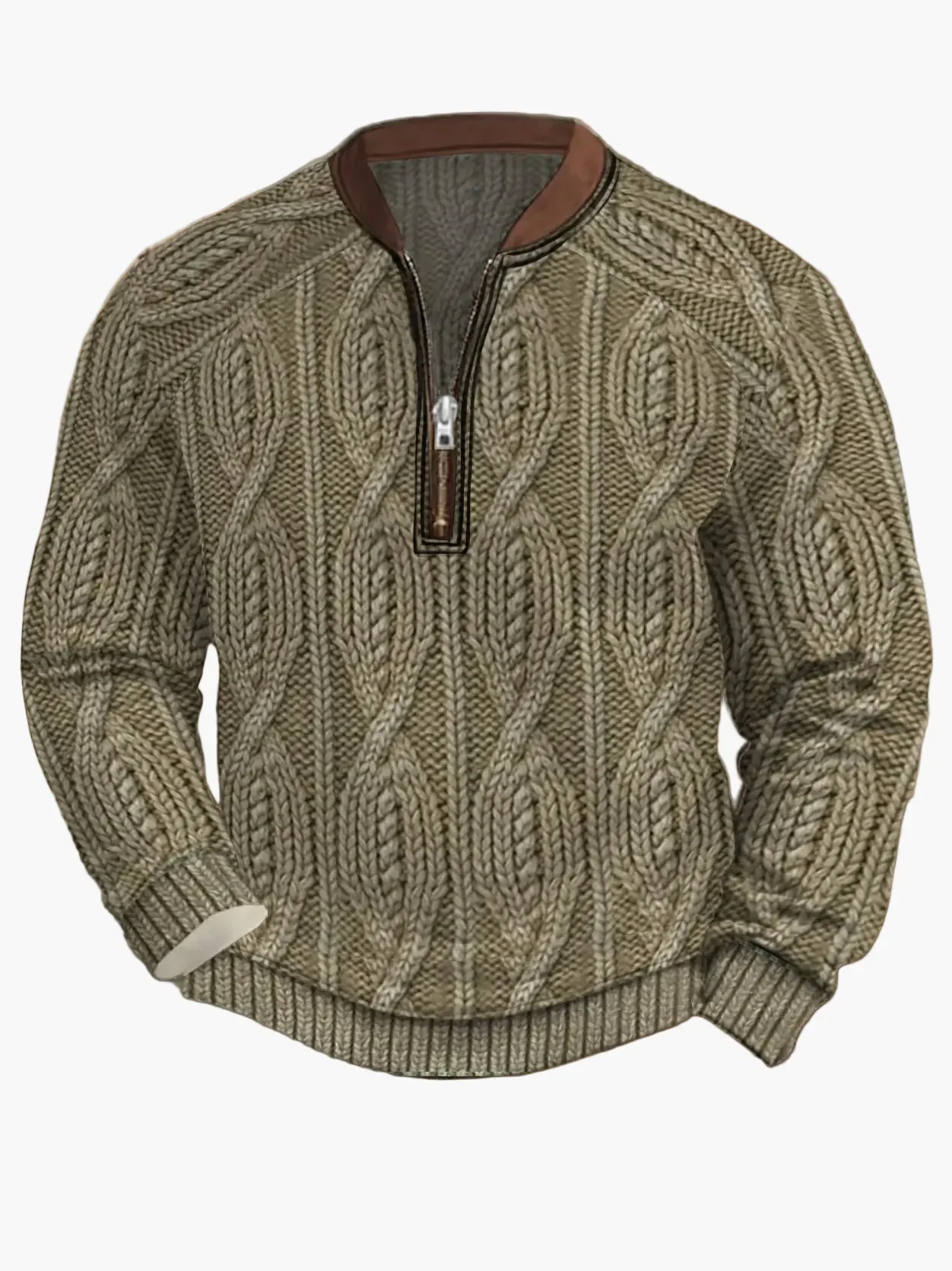 Herren Strickpullover Halbzip Street Style Modern Freizeit - Image 19