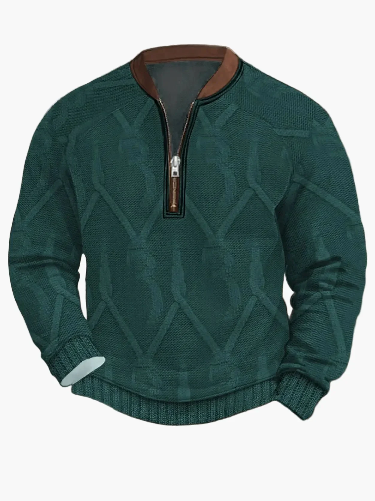 Herren Strickpullover Halbzip Street Style Modern Freizeit - Image 22