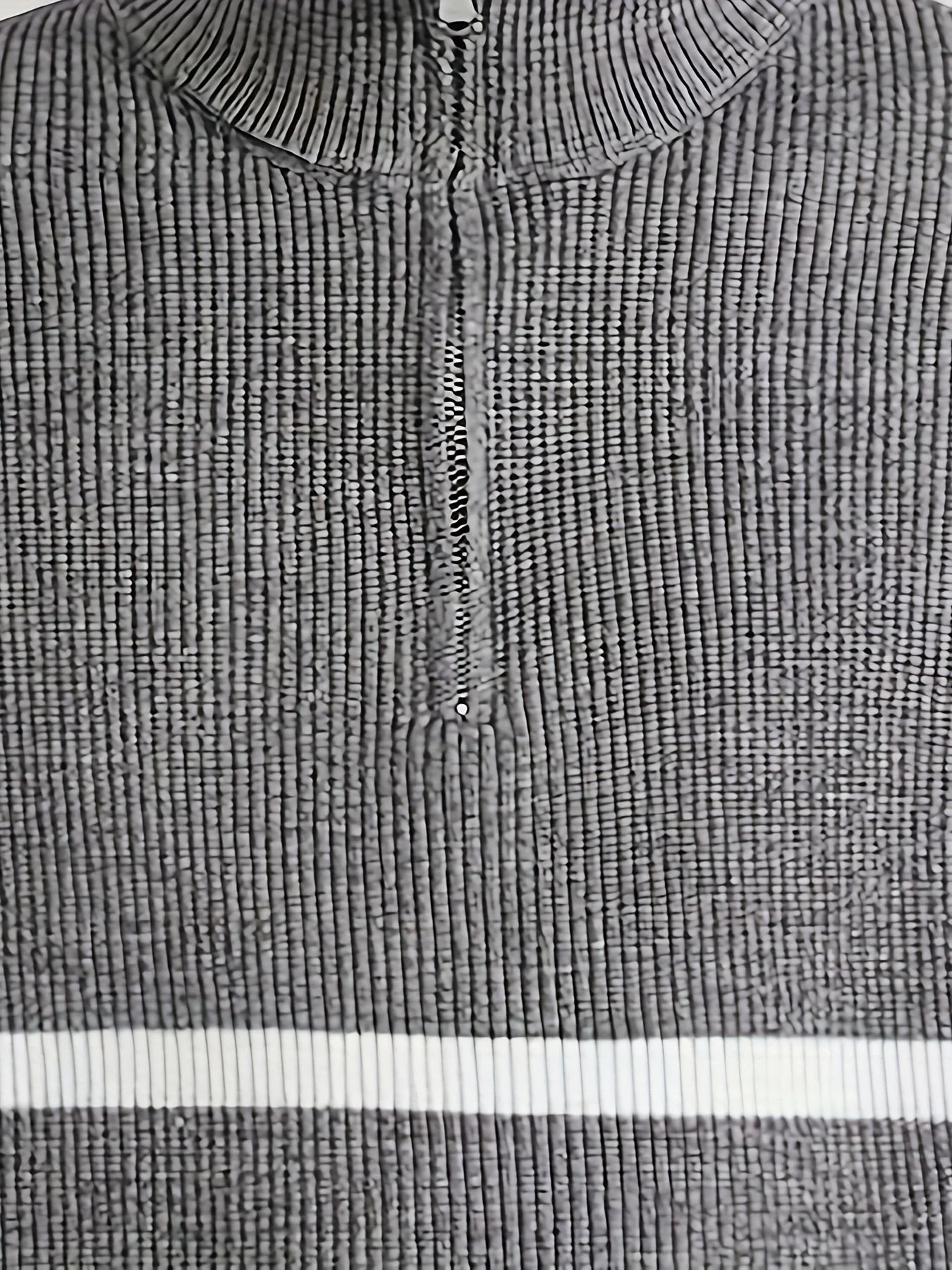 Herren Strickpullover mit Reißverschluss, gestreifter Casual Look für Herbst und Winter - Image 7