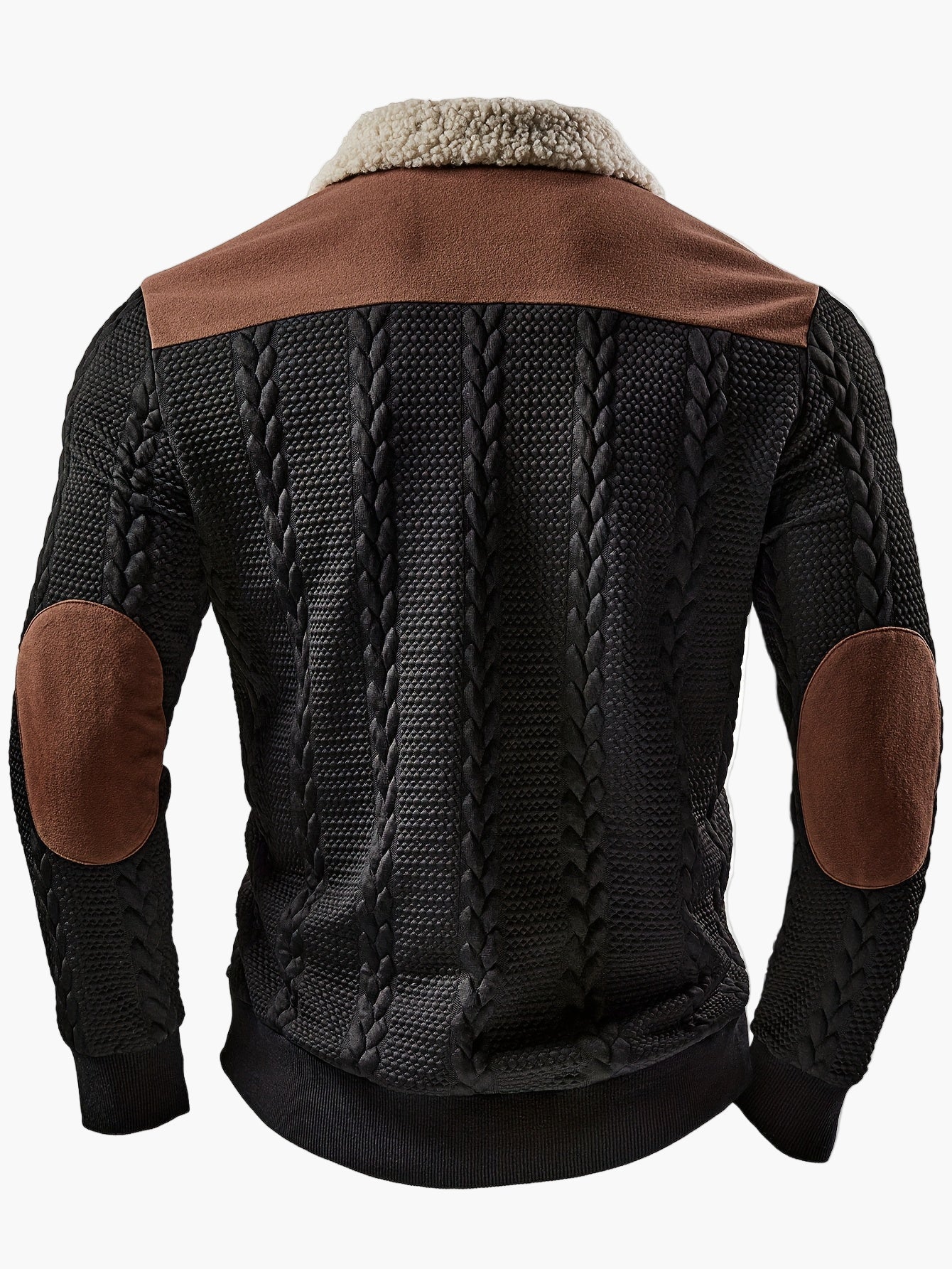 Herren Strickpullover mit Reißverschluss und Teddy-Kragen – Modischer Casual Look für Herbst und Winter - Image 3