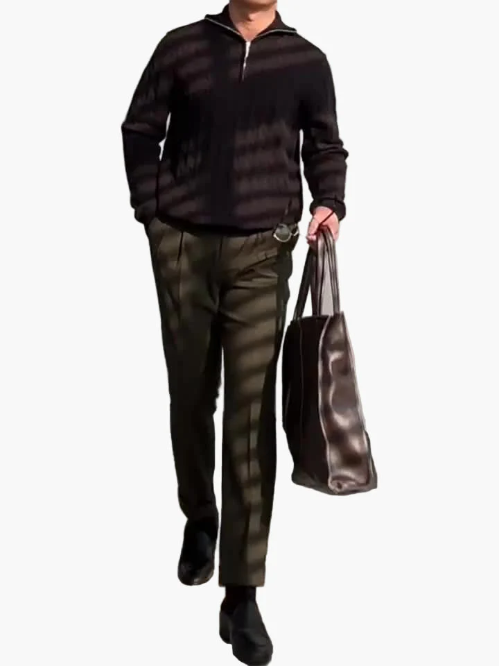 Herren Strickpullover mit Zipper und modernem Design – Ideal für Freizeit und Büro - Image 10